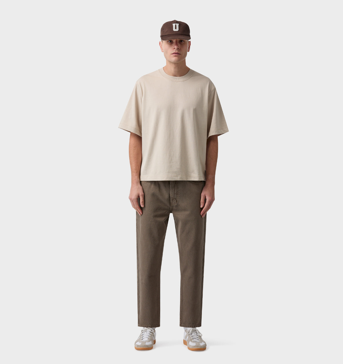 Crop Box Tee - Sandstone