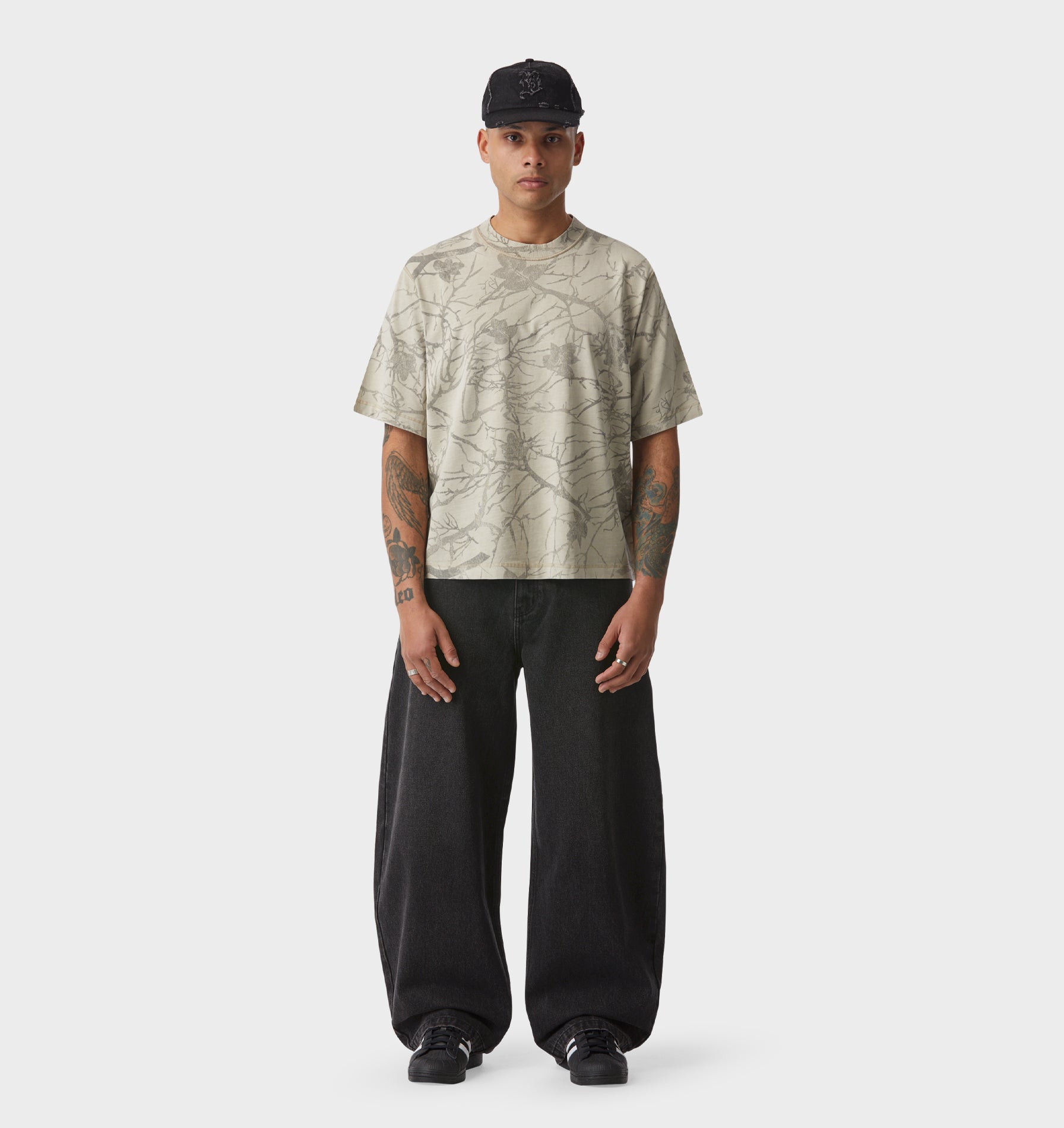 Box Crop Tee - Tree Camo