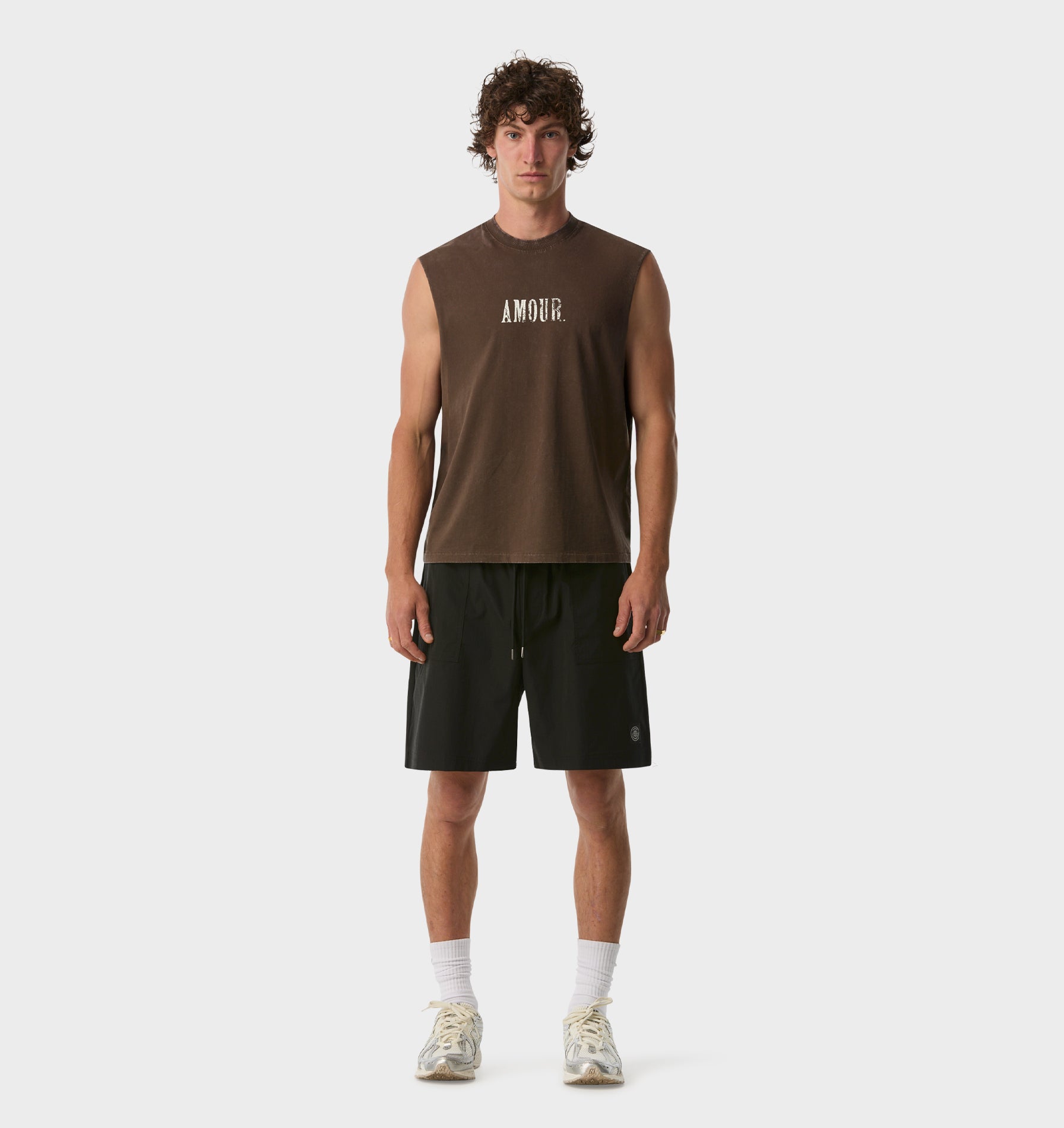 Amour Crop Tank - Aged Espresso