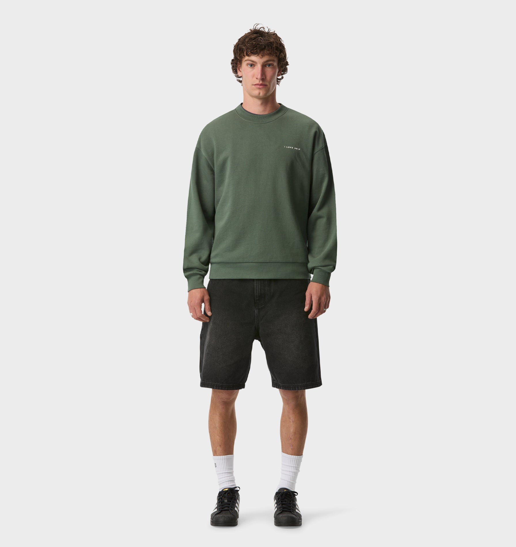 Oversized Crew - Smokey Green