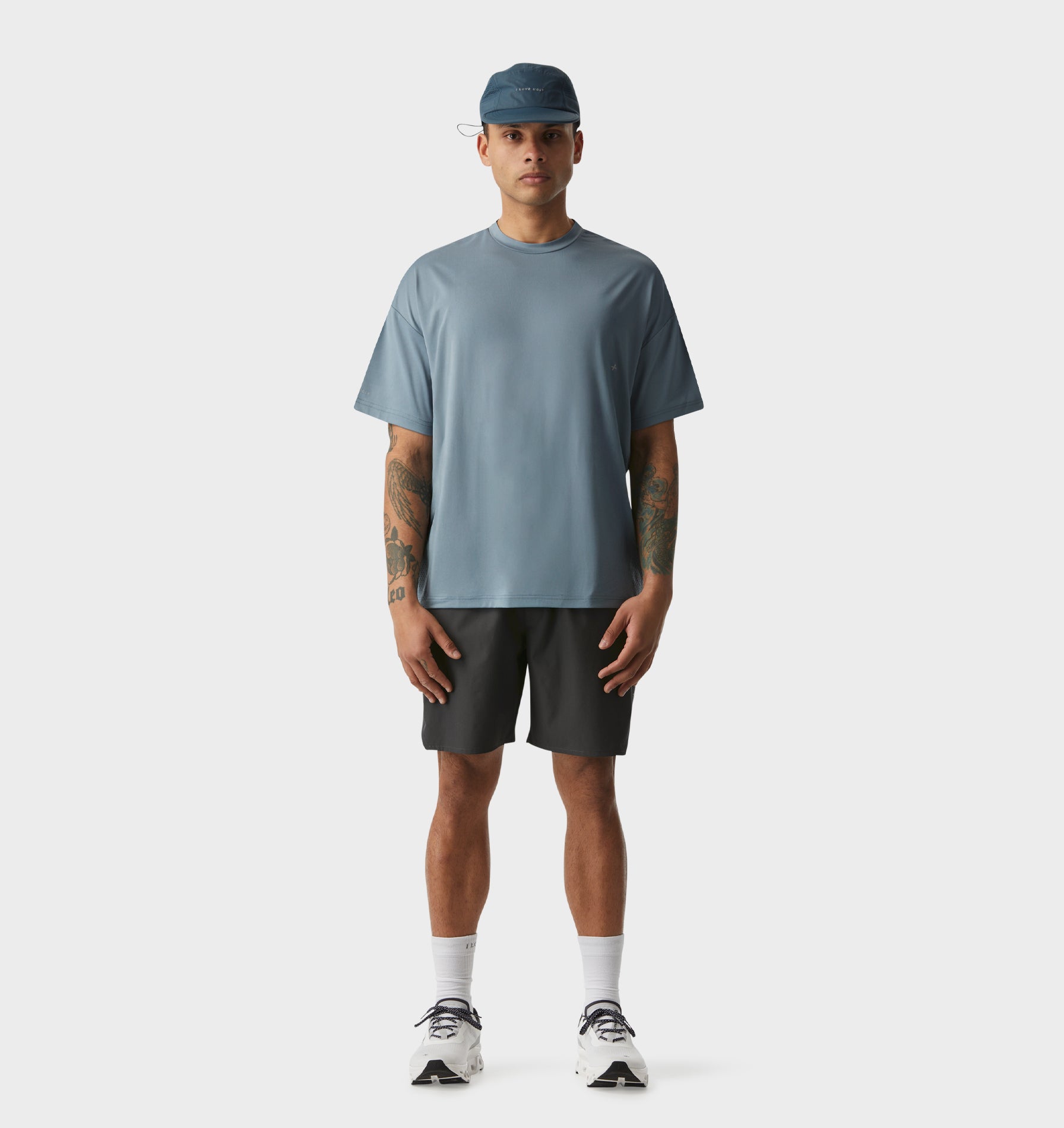 Active Box Tee - Fog Blue