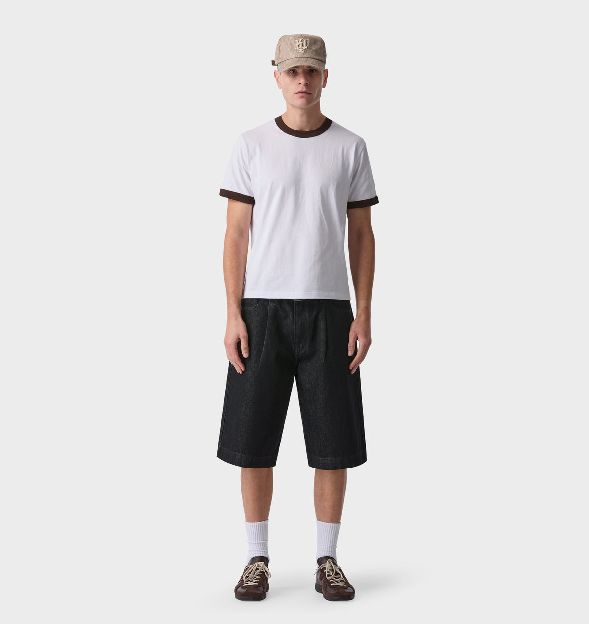 Muscle Ringer Tee - White/Espresso