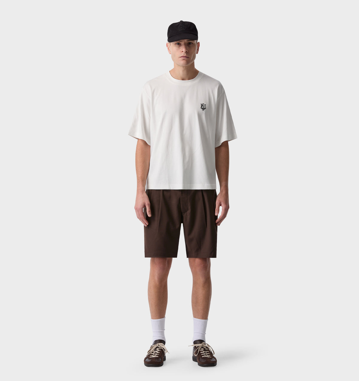 Monogram Interlock Crop Box Tee - White
