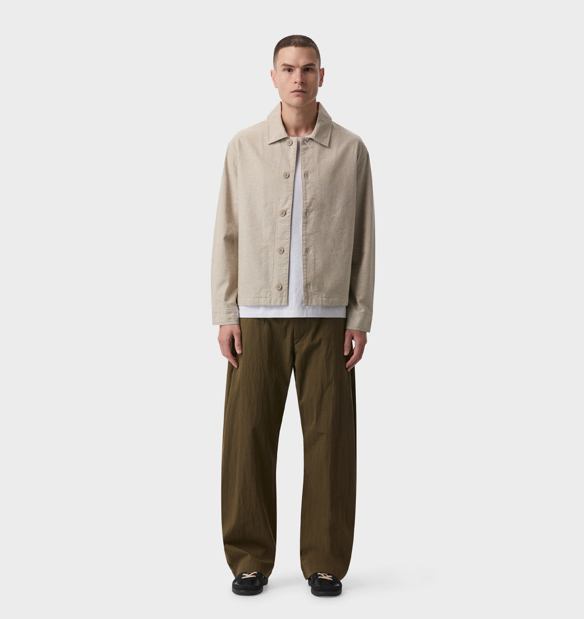 Linen Blend Jacket - Parchment