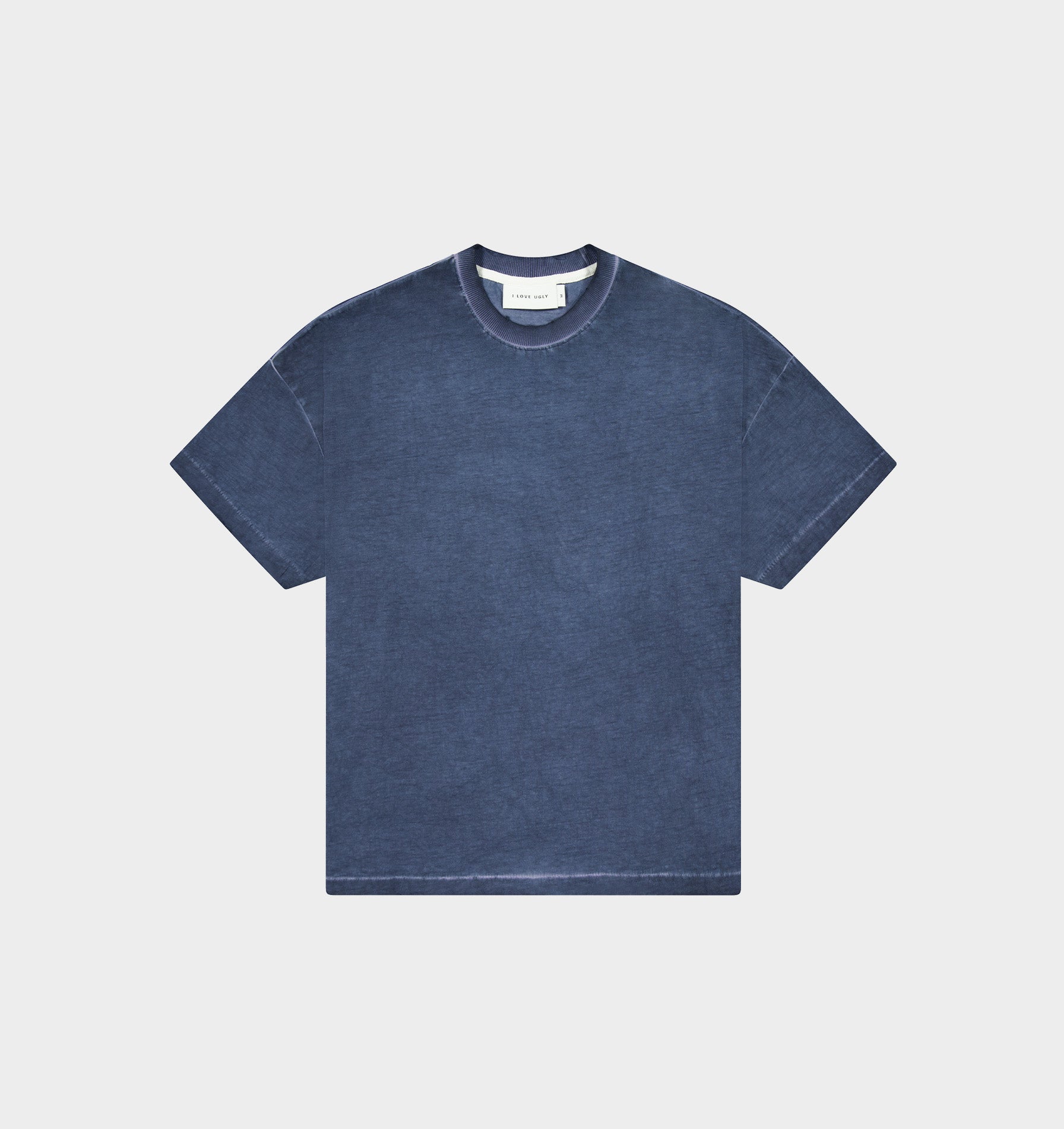 Distressed Lewi Crop Tee - Dirty Navy