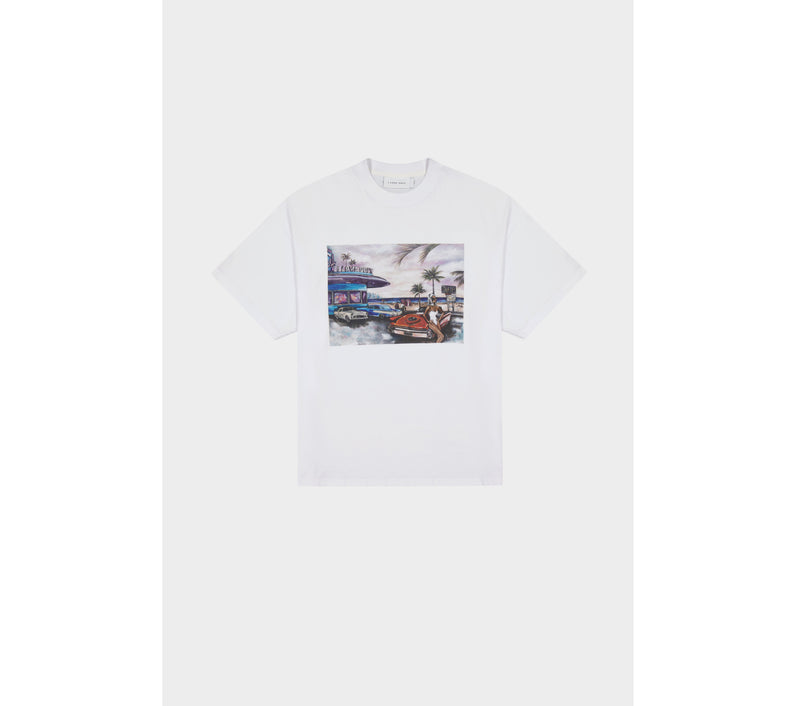 Jaades at the Diner Box Tee - White