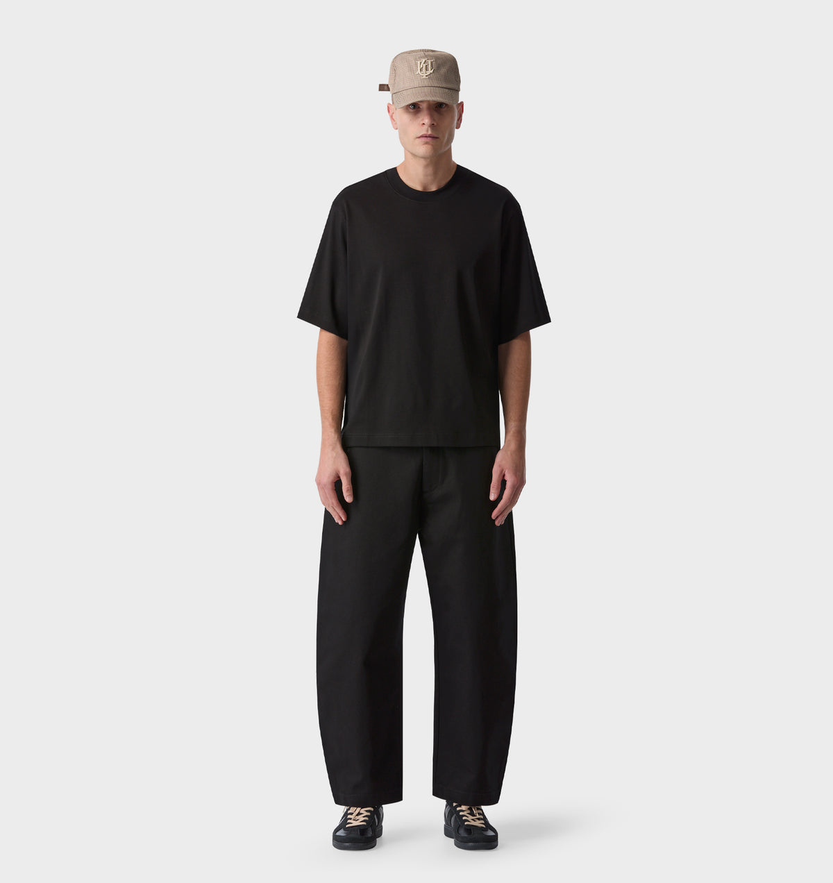 Barrel Leg Crop Pant - Black