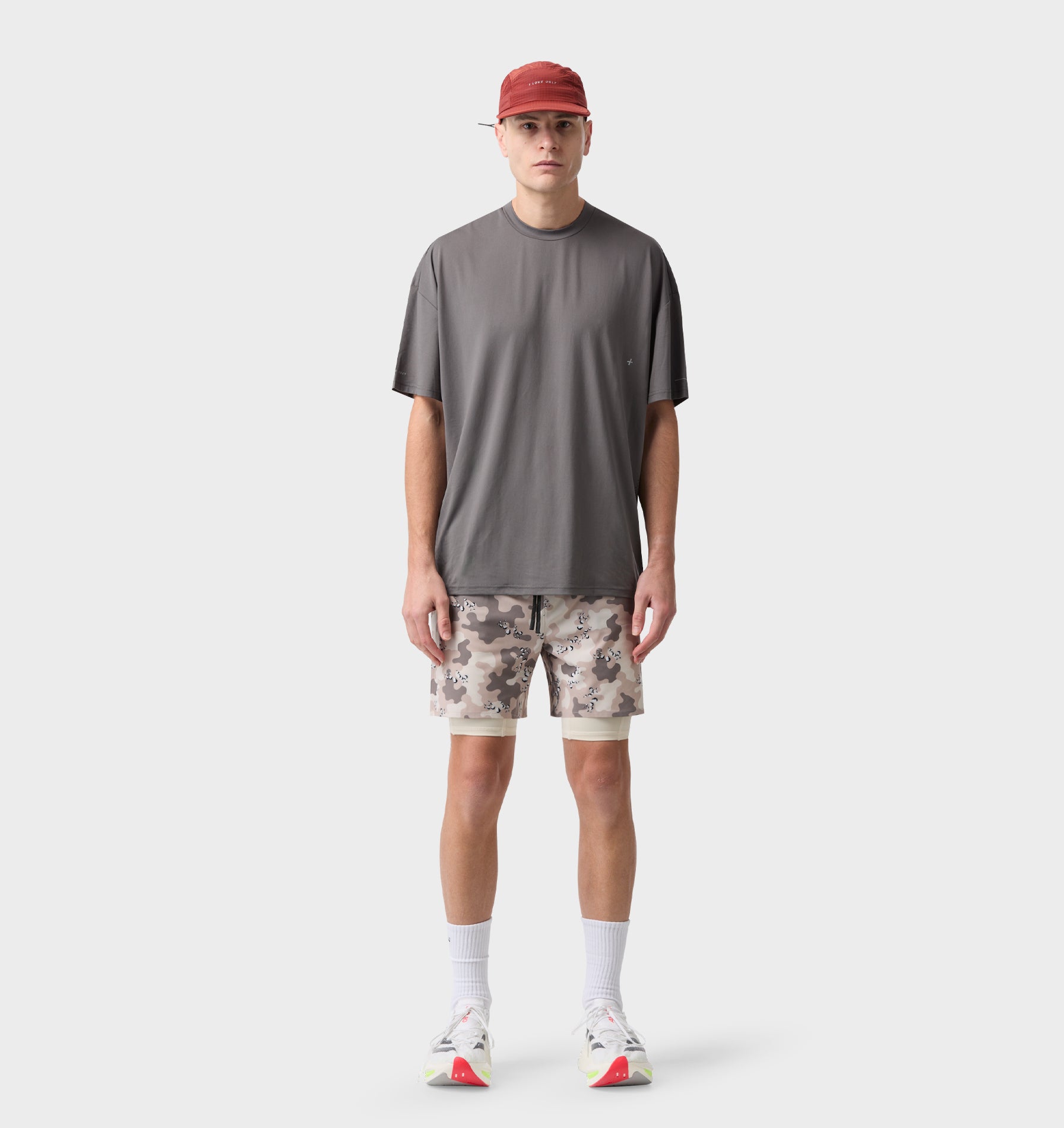 Active Box Tee - Cobblestone