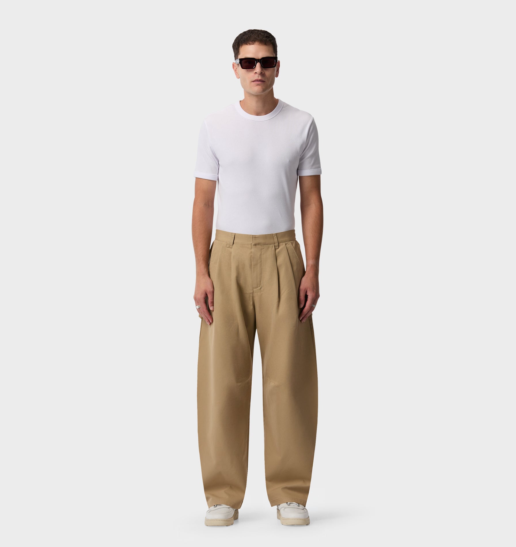 Balloon Pleat Pant - Beige