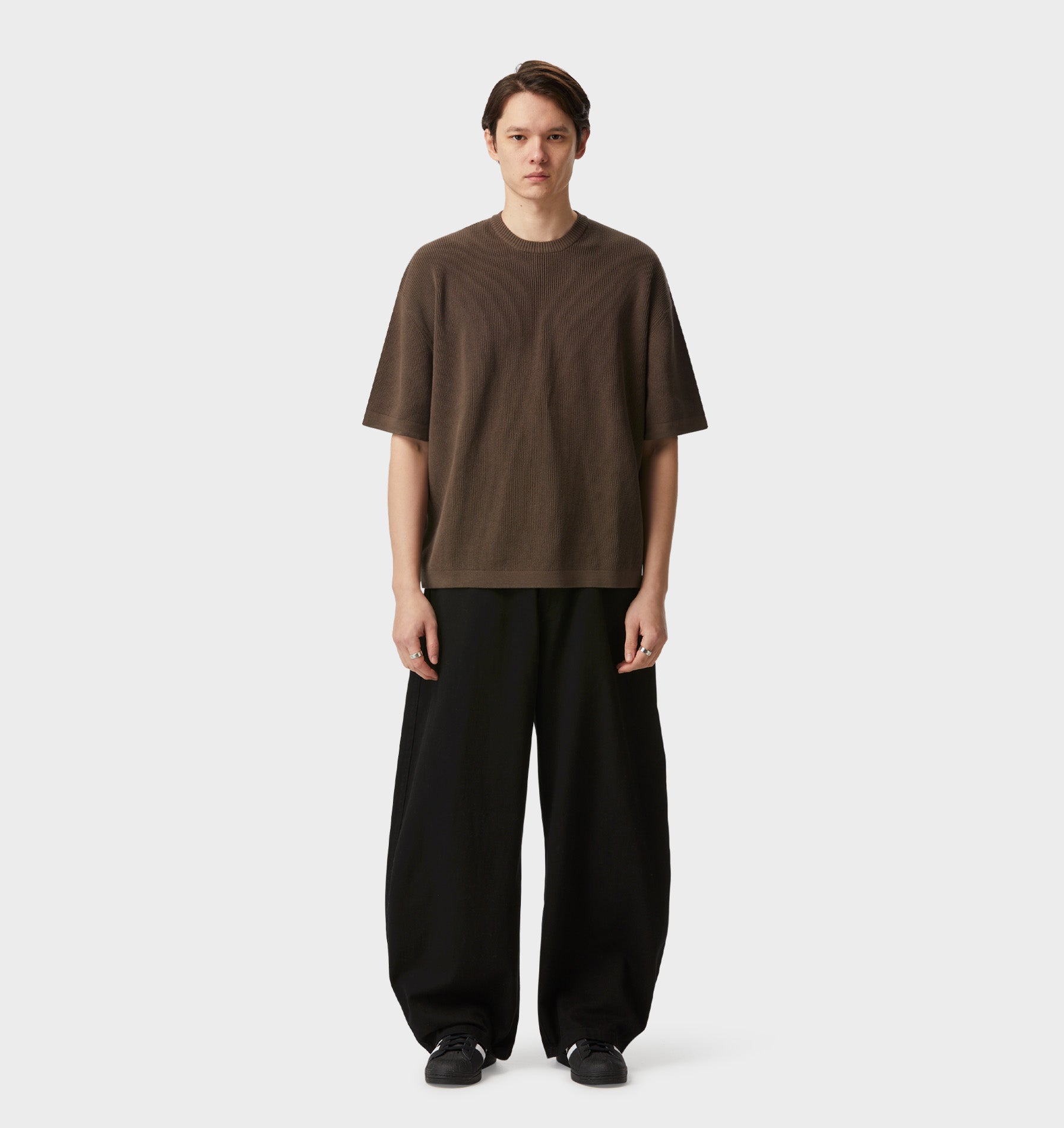 Knit Box Tee - Burnt Olive