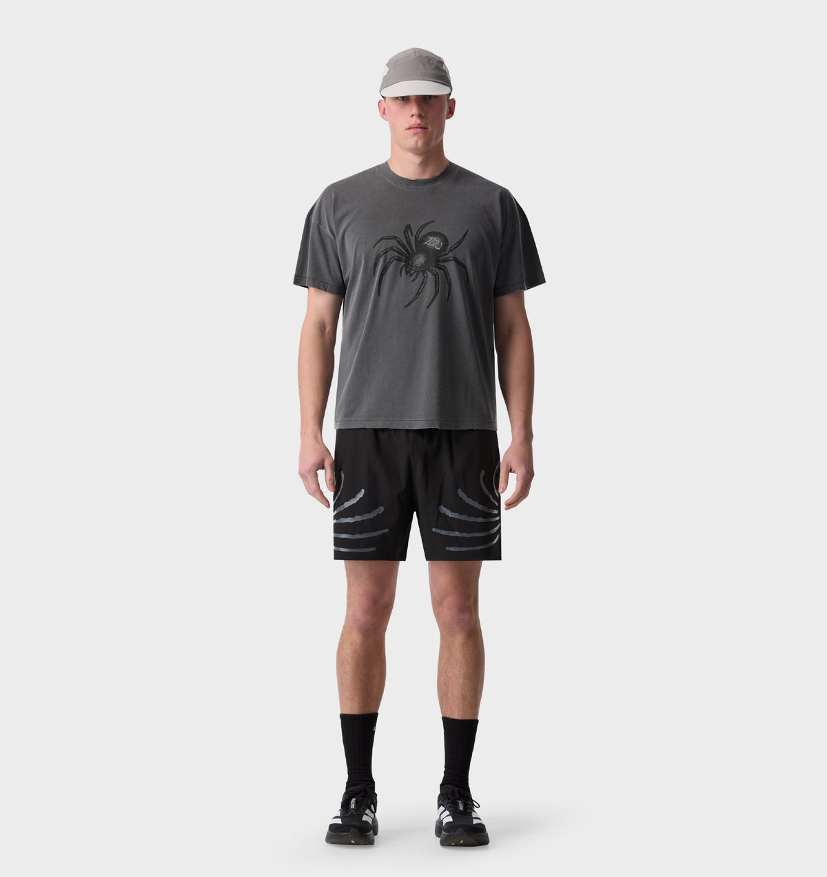 Widow Cotton Active Crop Tee - Washed Black