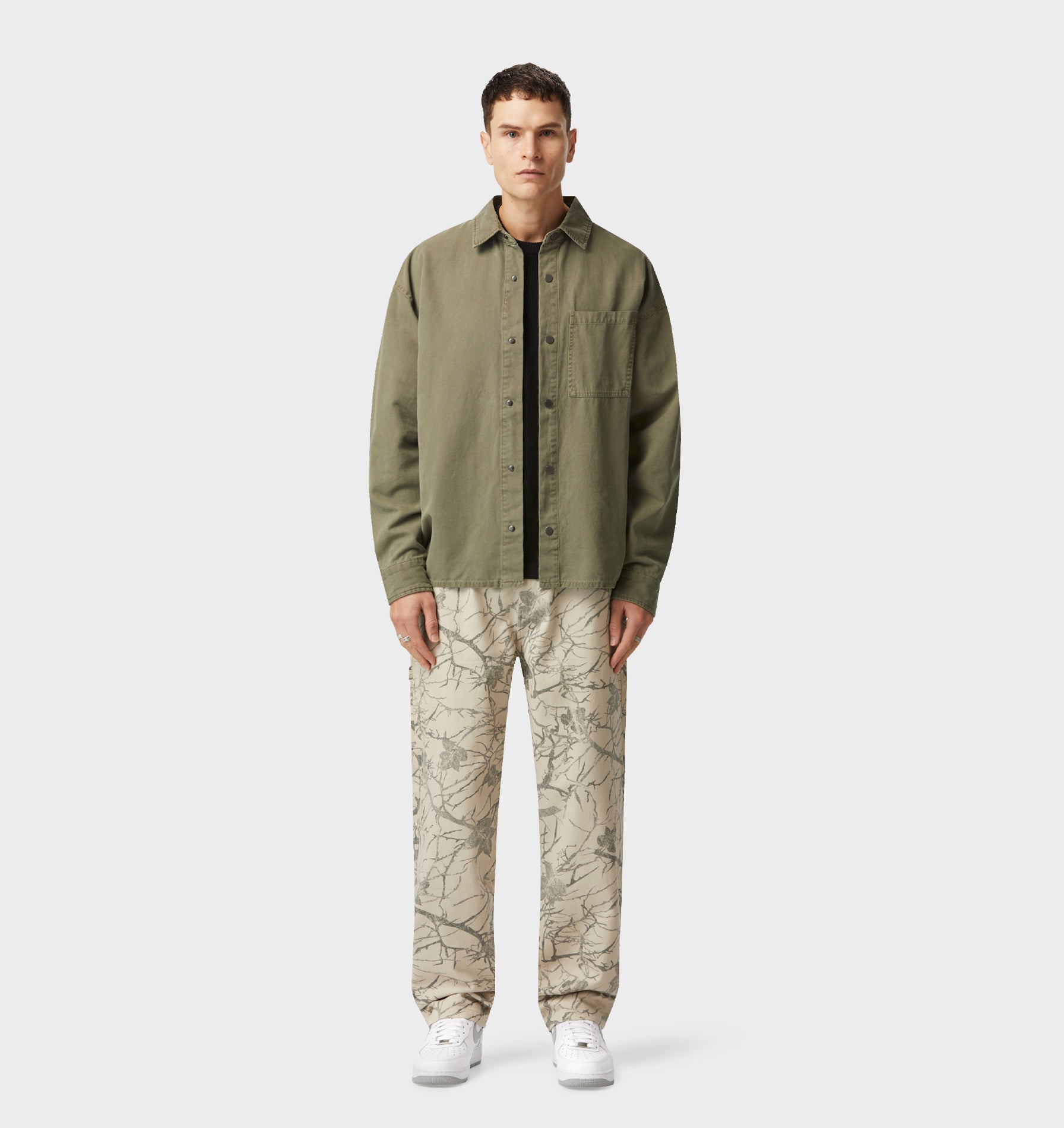 Canvas Overshirt - Washed Moss