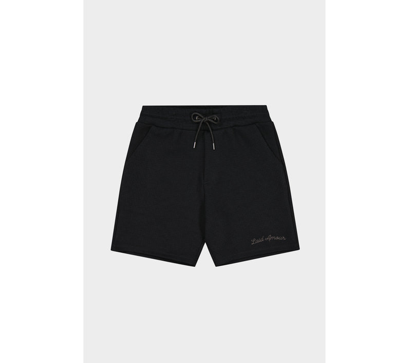 Black shop trackie shorts