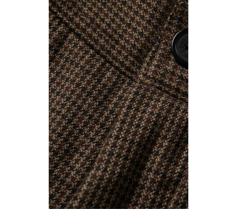 Slim Kobe Pant - TALL - Brown Check Wool
