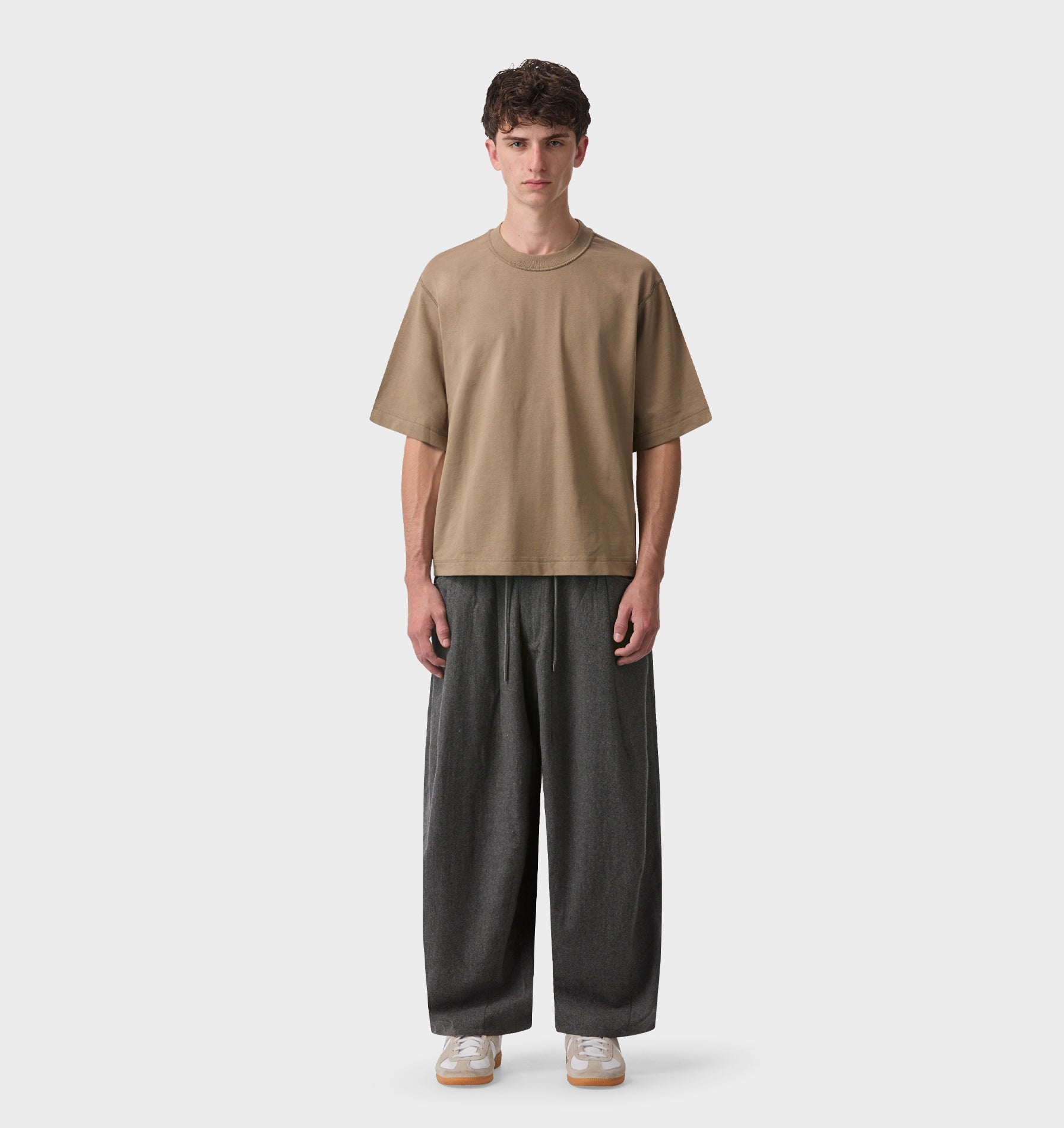 Crop Box Tee - Truffle