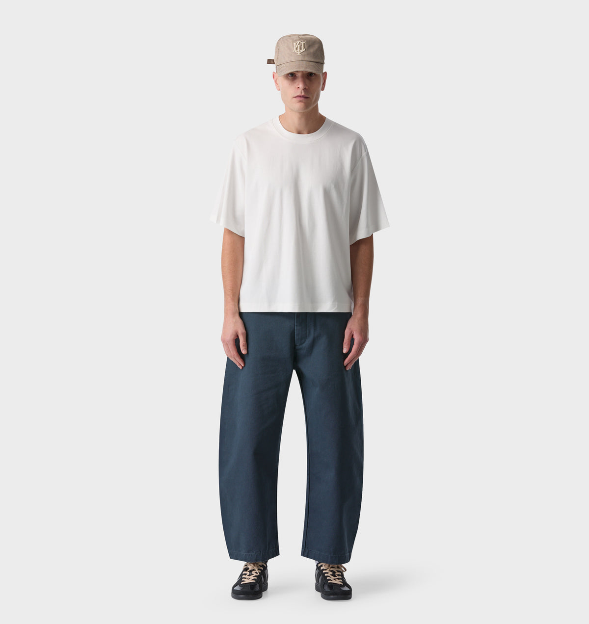 Interlock Crop Box Tee - White