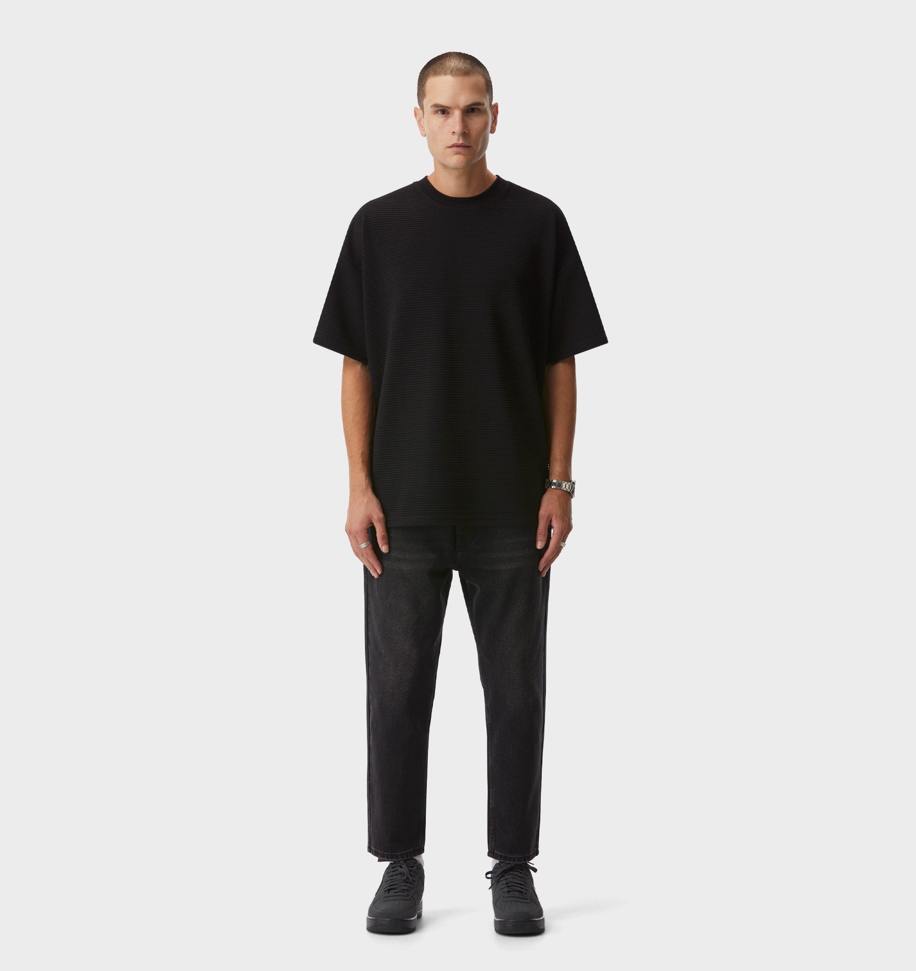 Corrugated Box Tee - Black