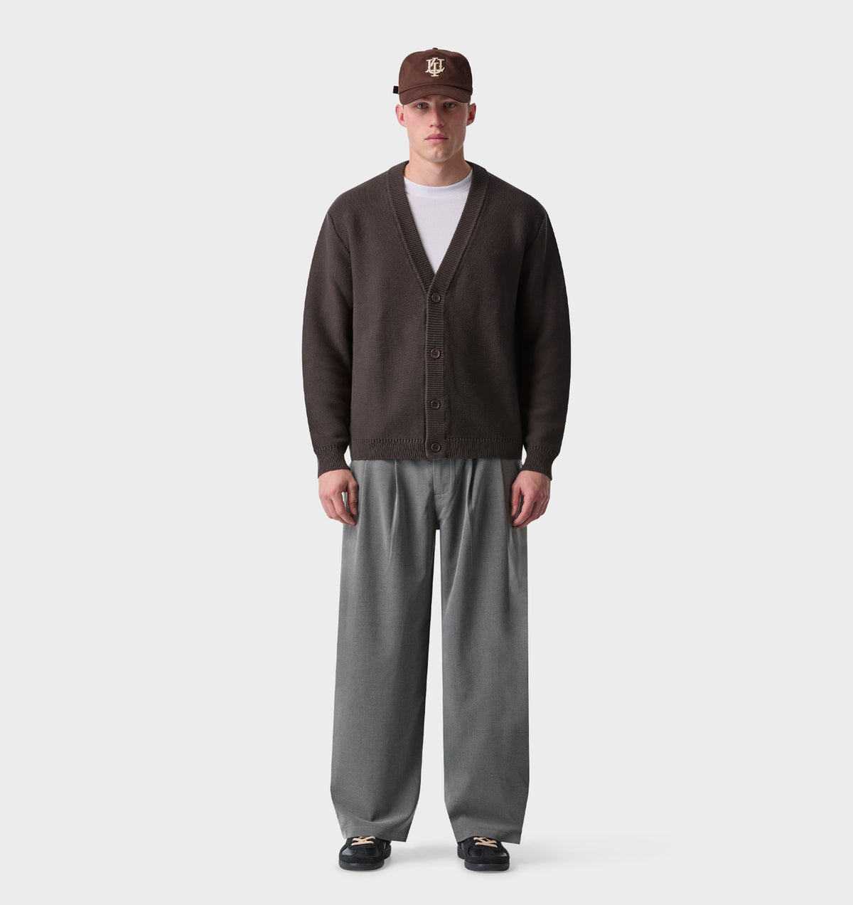 Albert Pleated Pant - Grey Marle