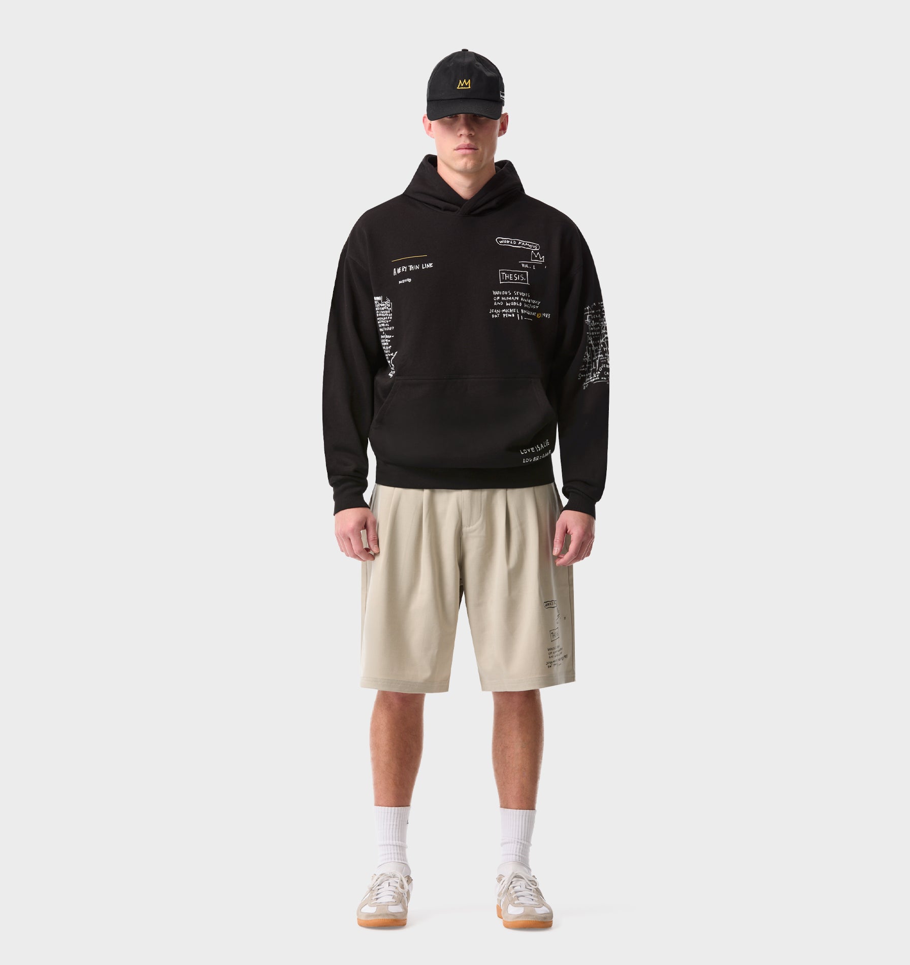 Basquiat Scribble Box Hood 2.0 - Black