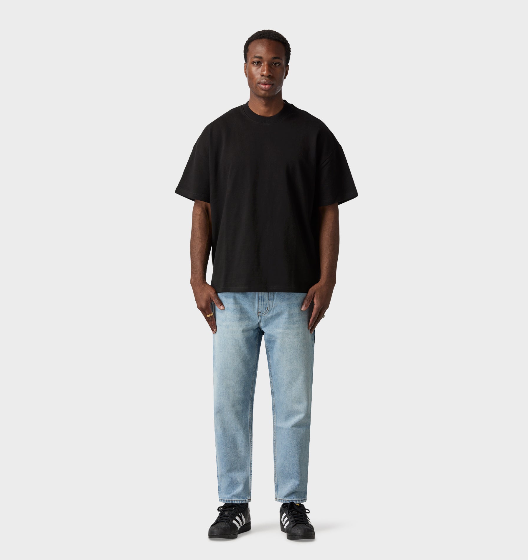 Cropped 90s Denim - Faded Blue