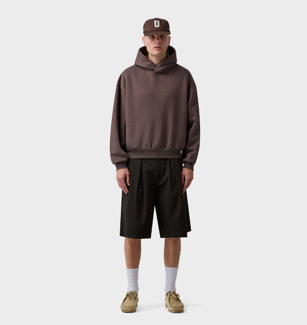 Heavy Crop Box Hood - Dusky Brown