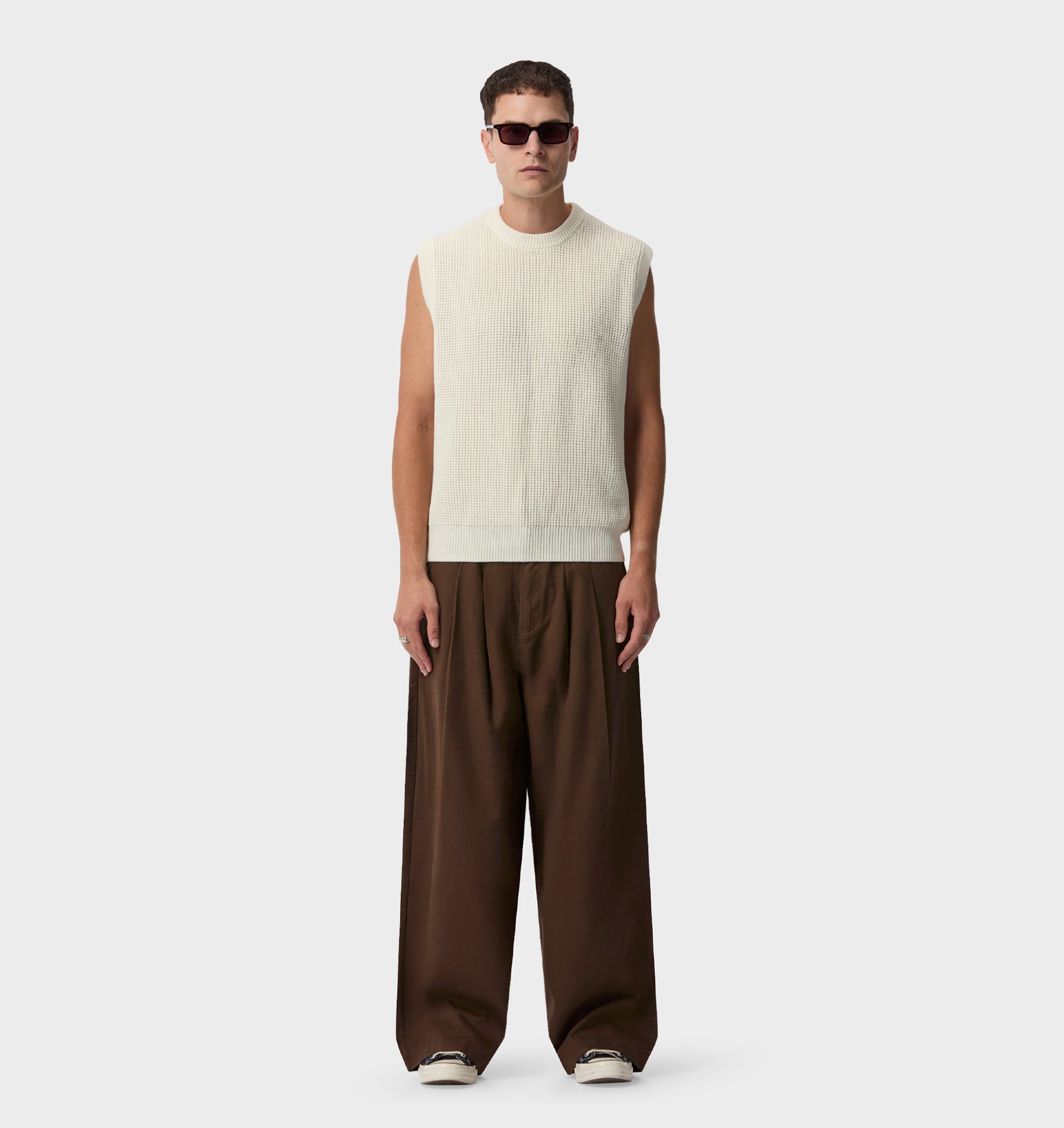 Otto Pleated Pant - Dark Brown