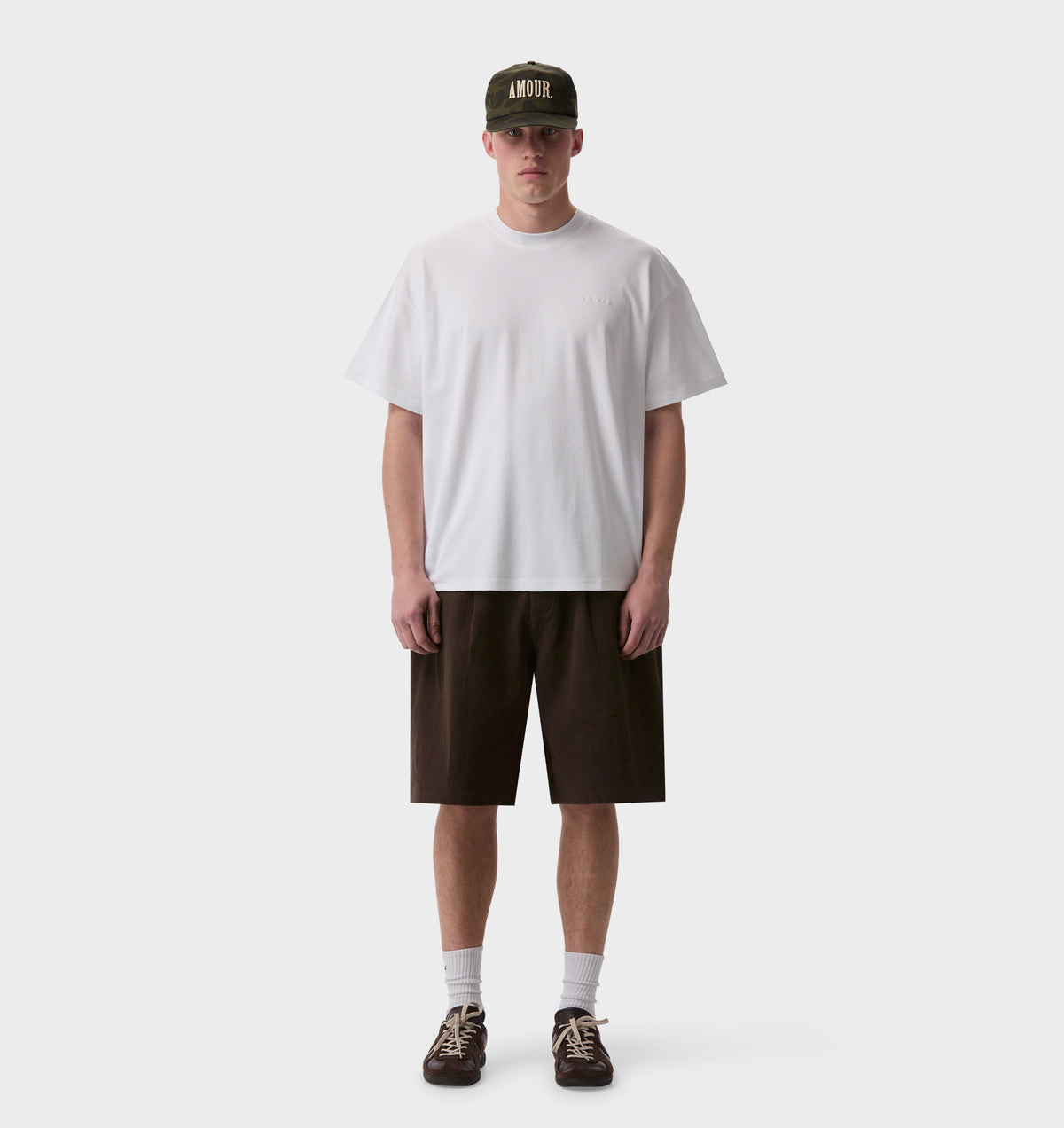 Linen Alby Pleated Short - Espresso