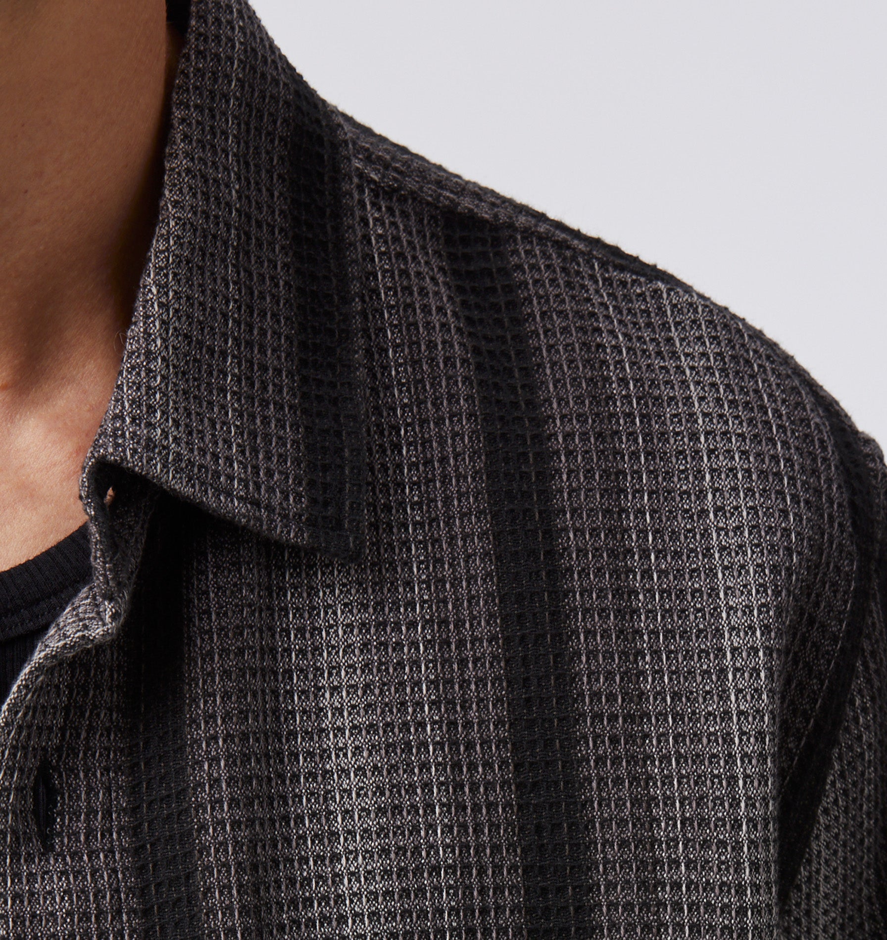 Waffle SS Shirt - Charcoal Ombre
