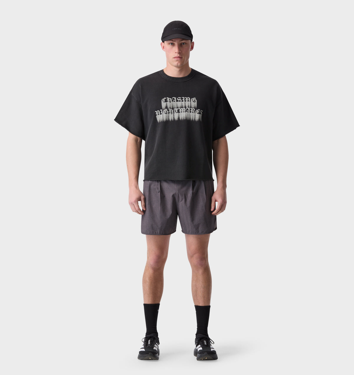 Nightmare Fleece Tee - Faded Black