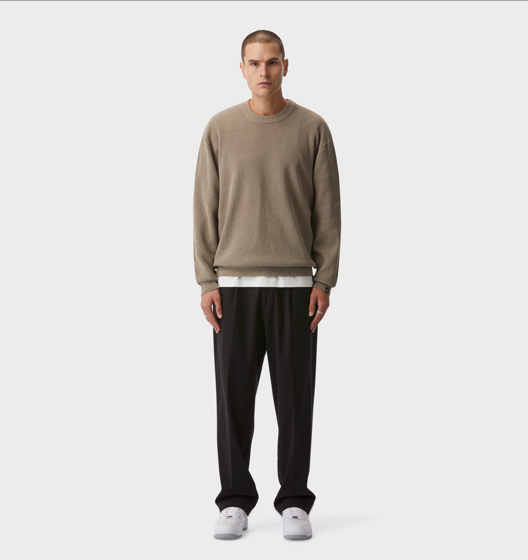 Midweight Knit Crew - Taupe