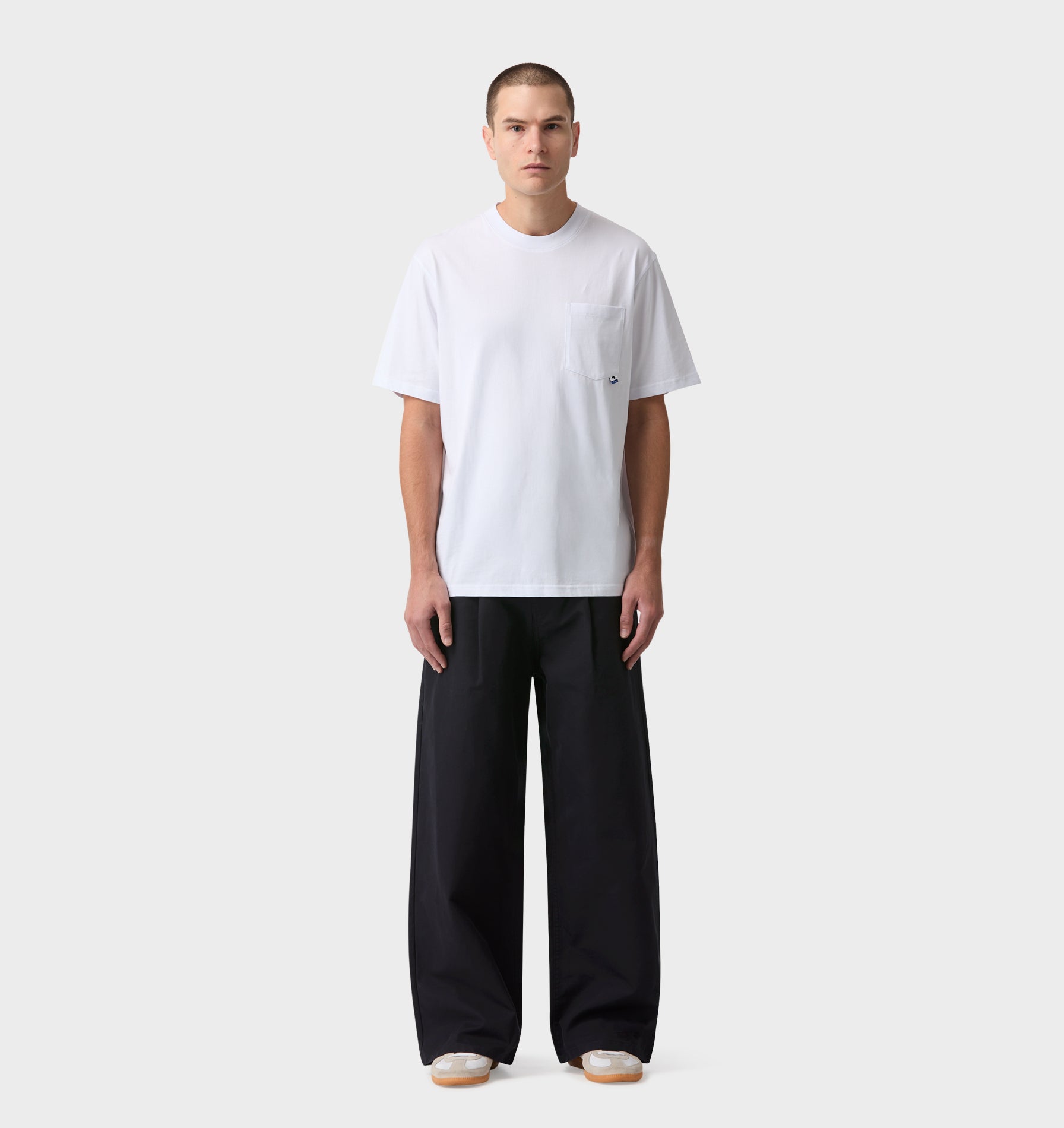 Pleat Canvas Pant - Indigo