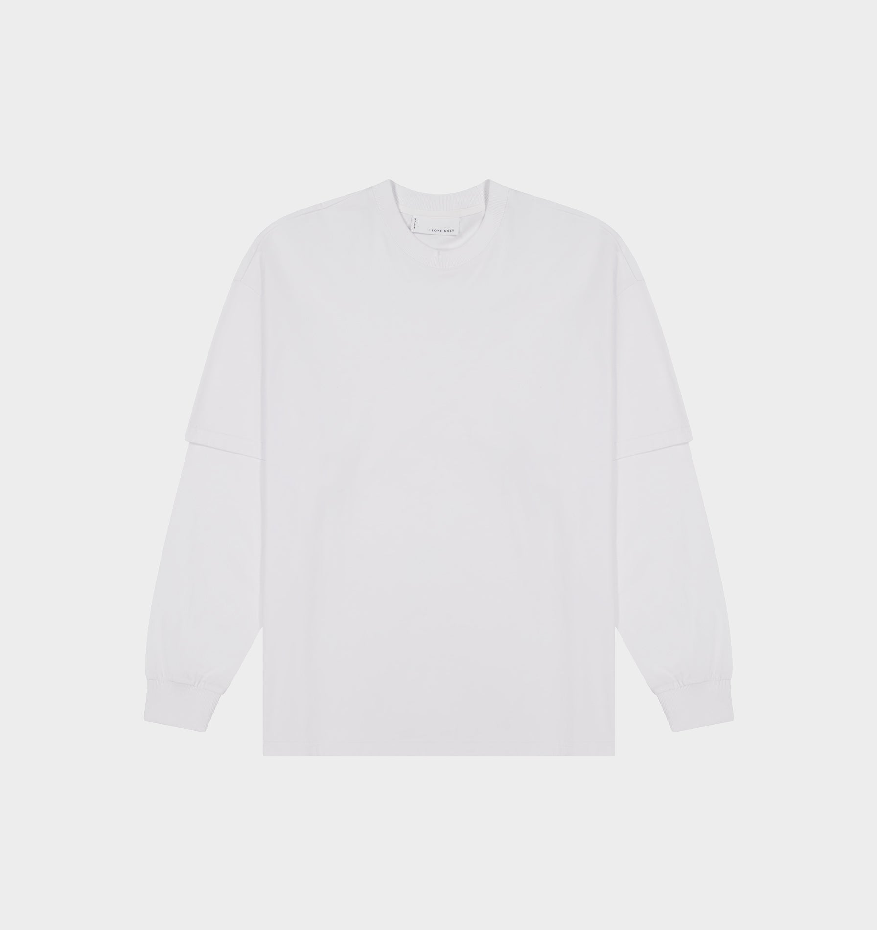 Layered LS Box Tee - White