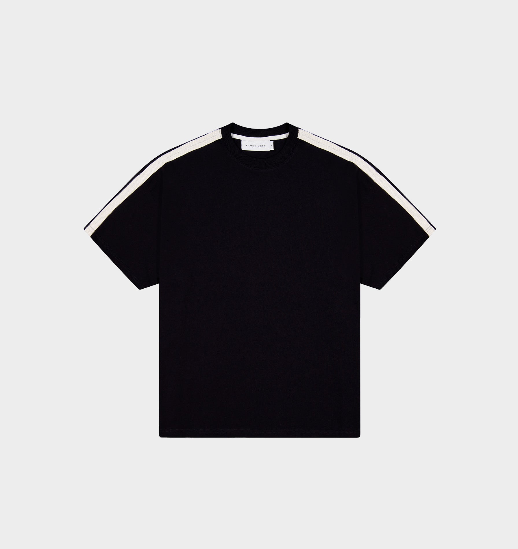 Lace Trim Box Tee - Black