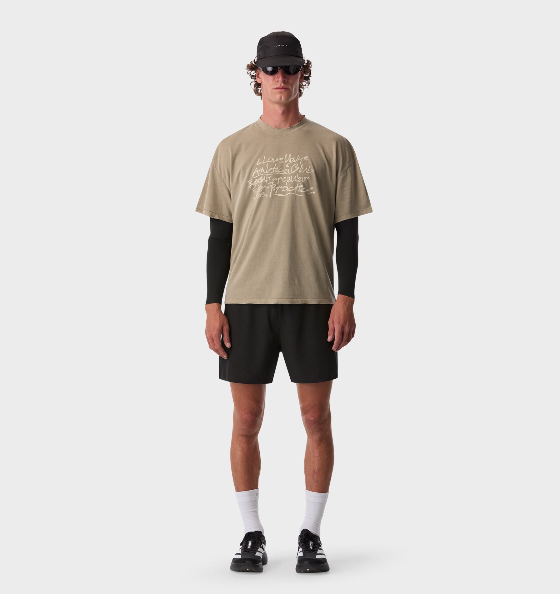 Athletica Cotton Crop Tee - Washed Taupe