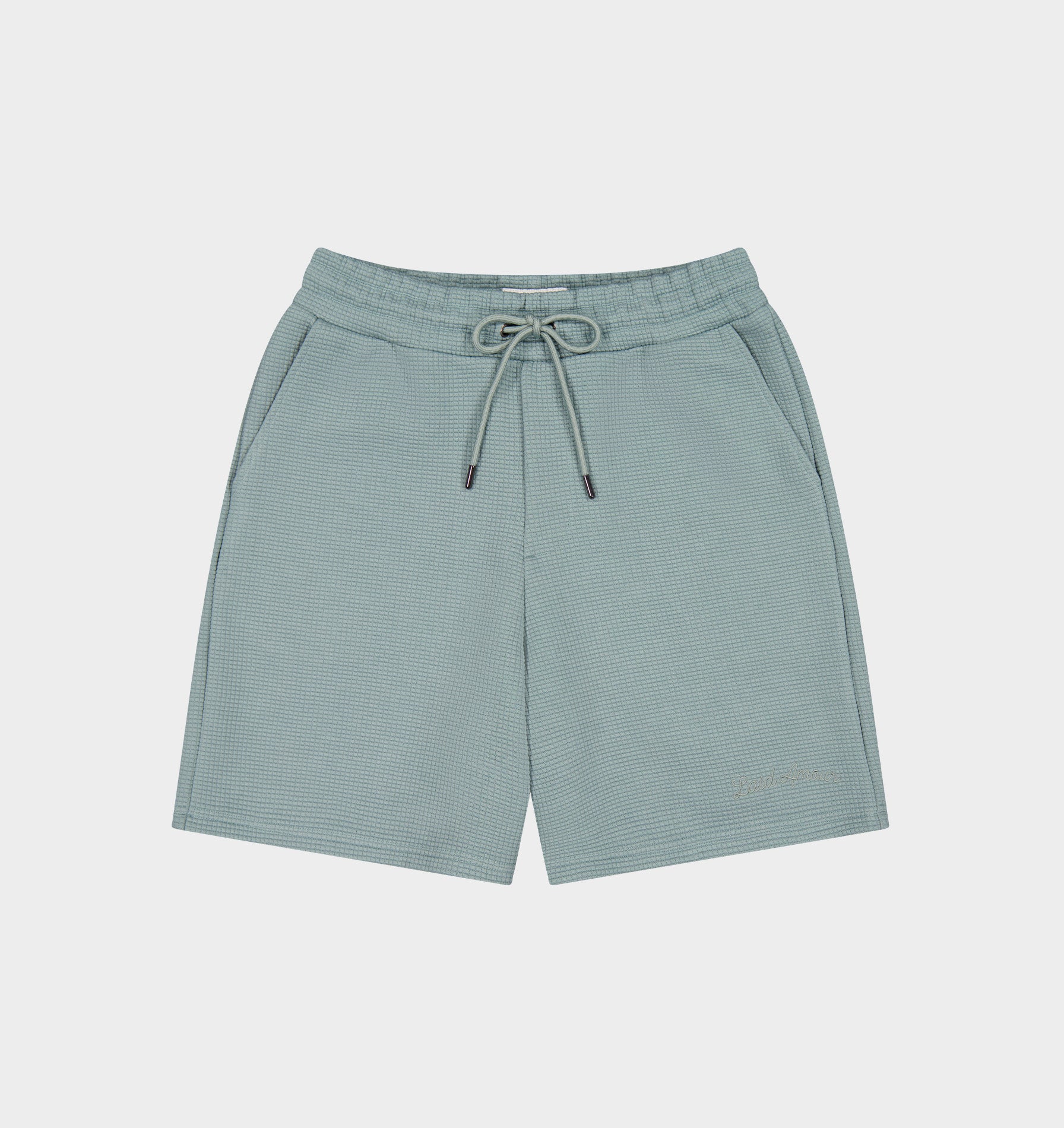 Textured Trackie Short - Foam Grey