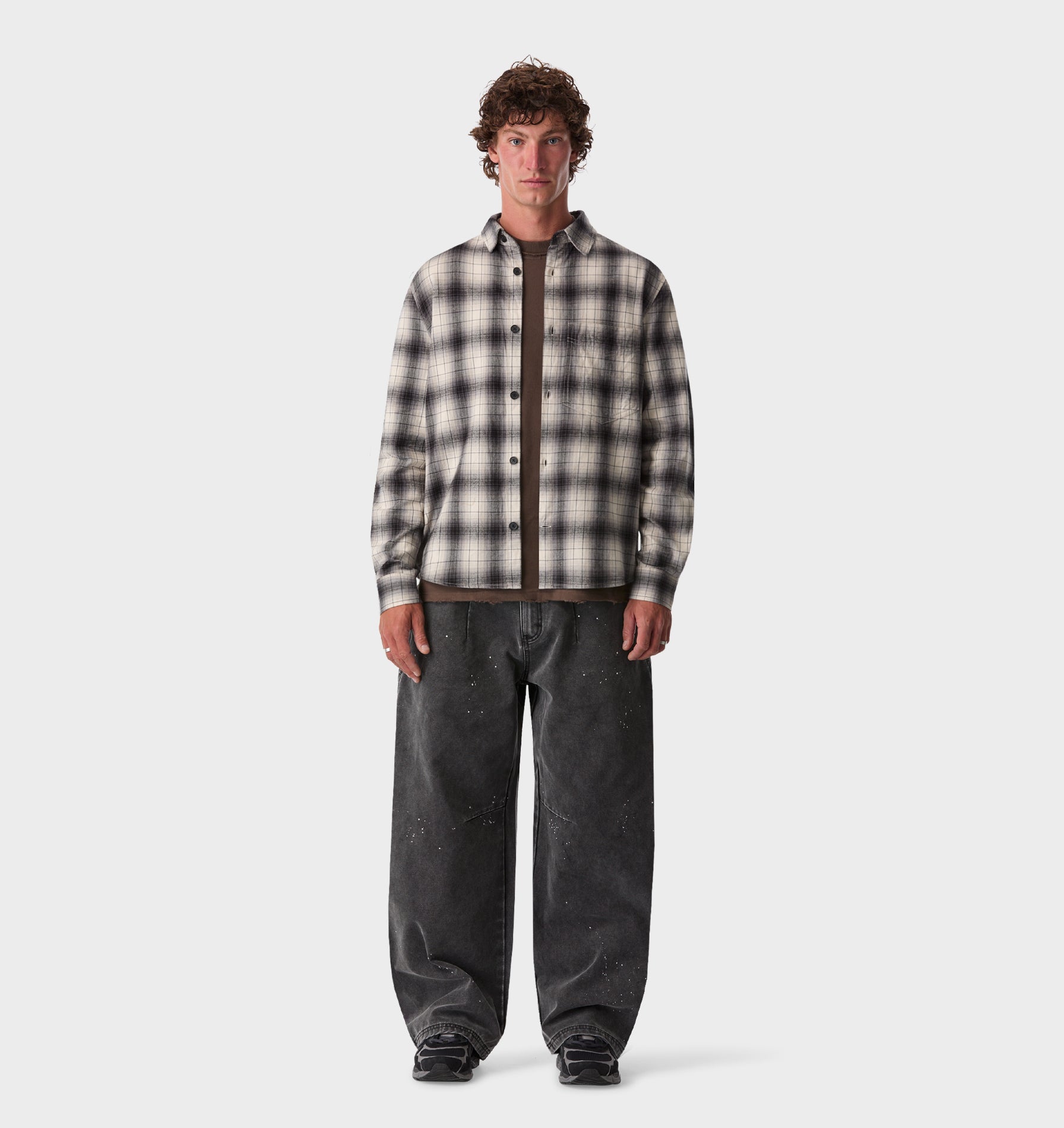 Flannel Shirt - Black/Grey Check