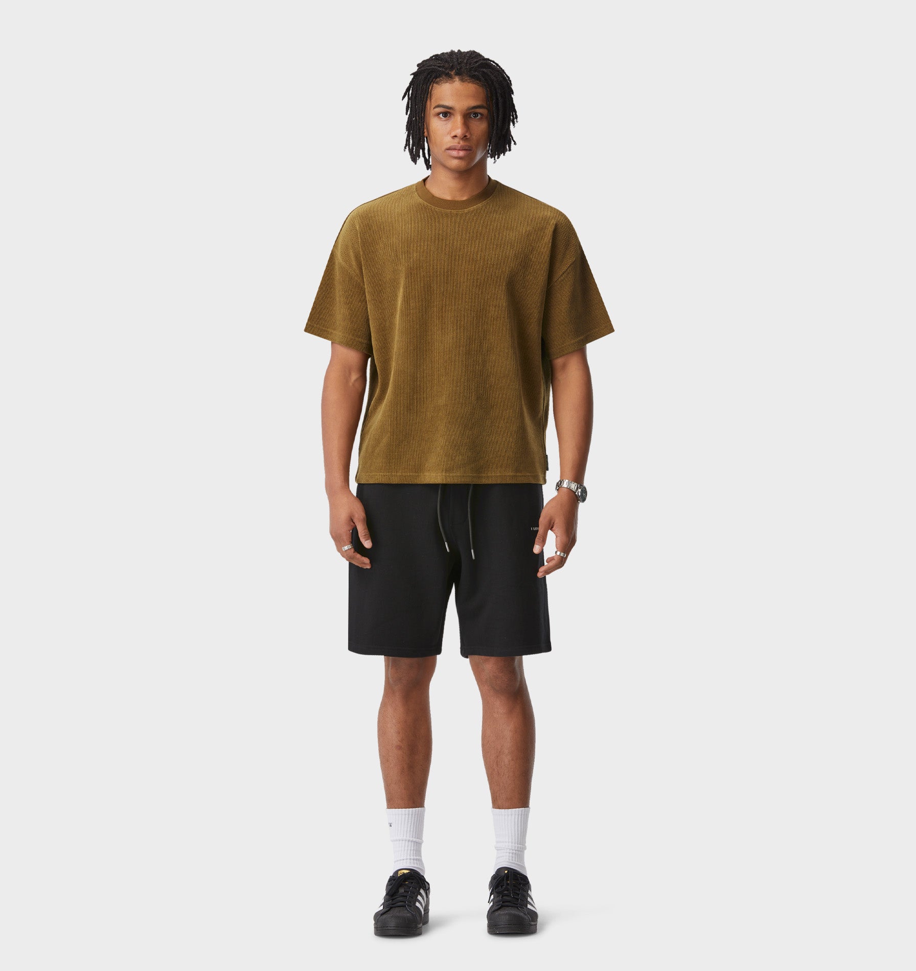 Textured Lewi Tee - Moss
