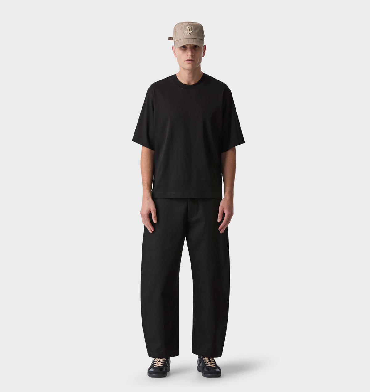 Interlock Crop Box Tee - Black