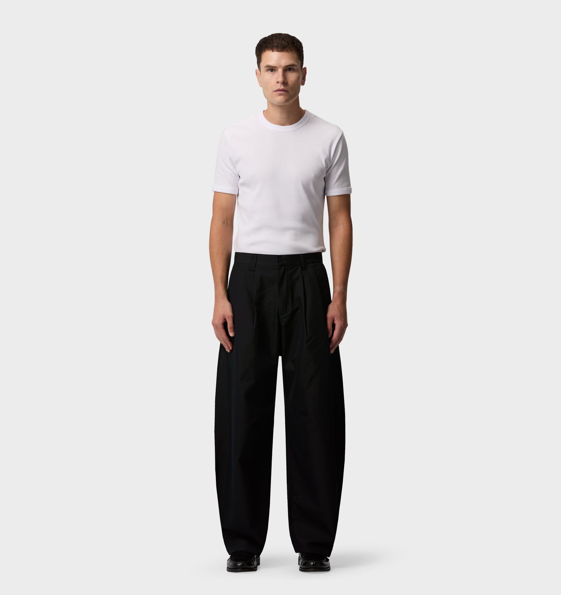 Balloon Pleat Pant - Black