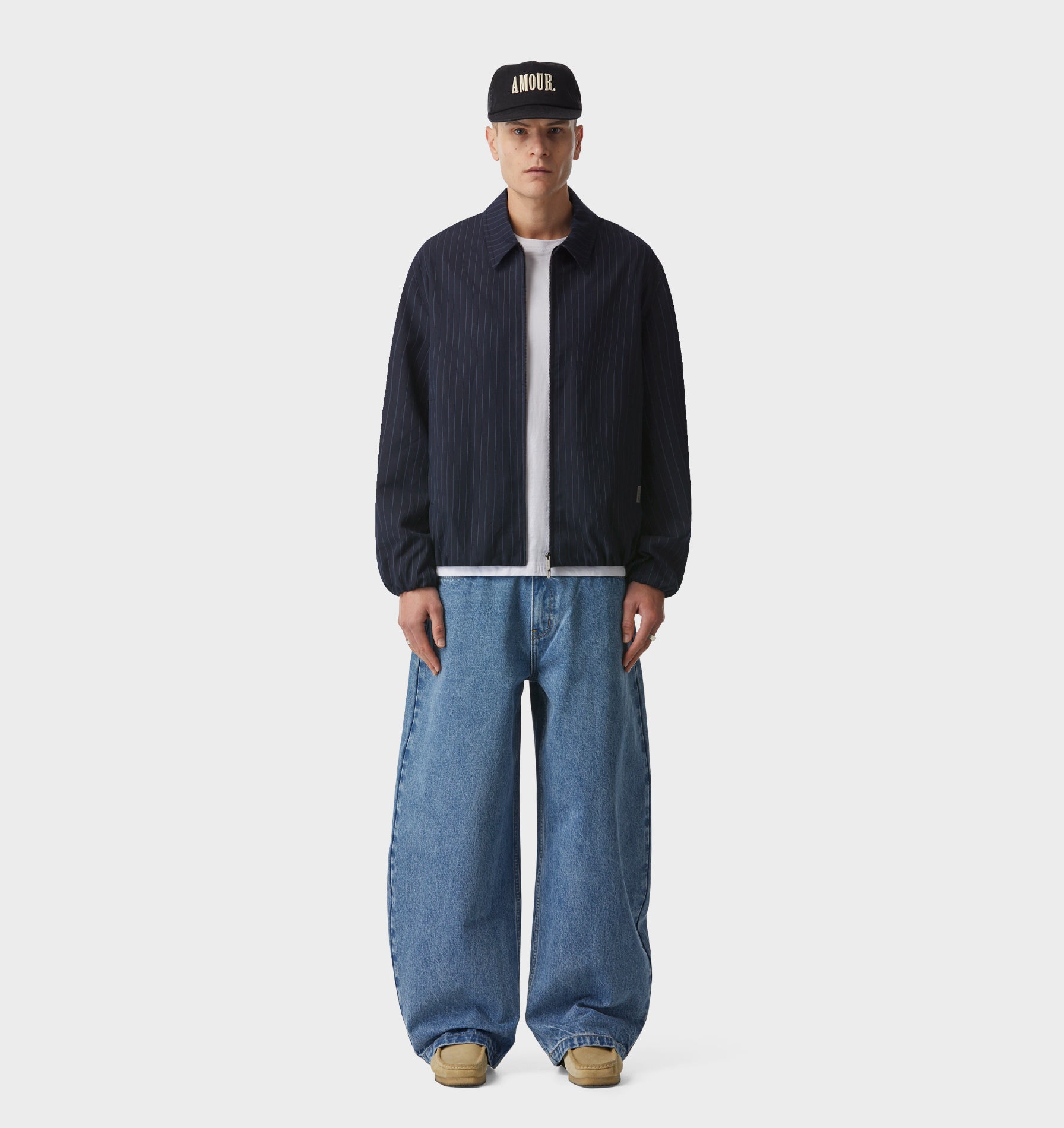 Alfie Jacket - Blue Pinstripe