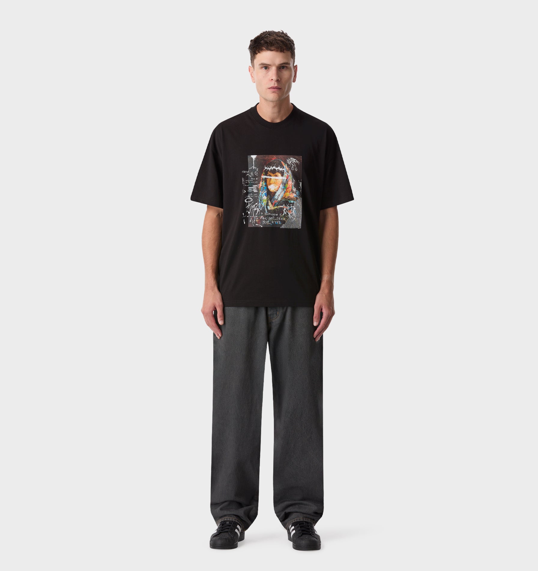 Close Your Eyes Box Tee 2.0 - Black