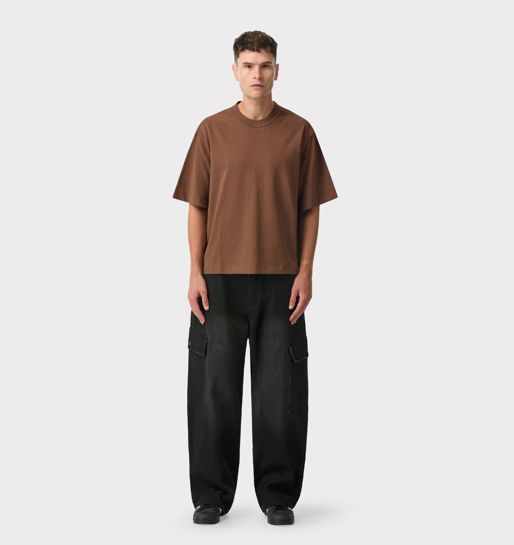 Crop Box Tee - Toffee