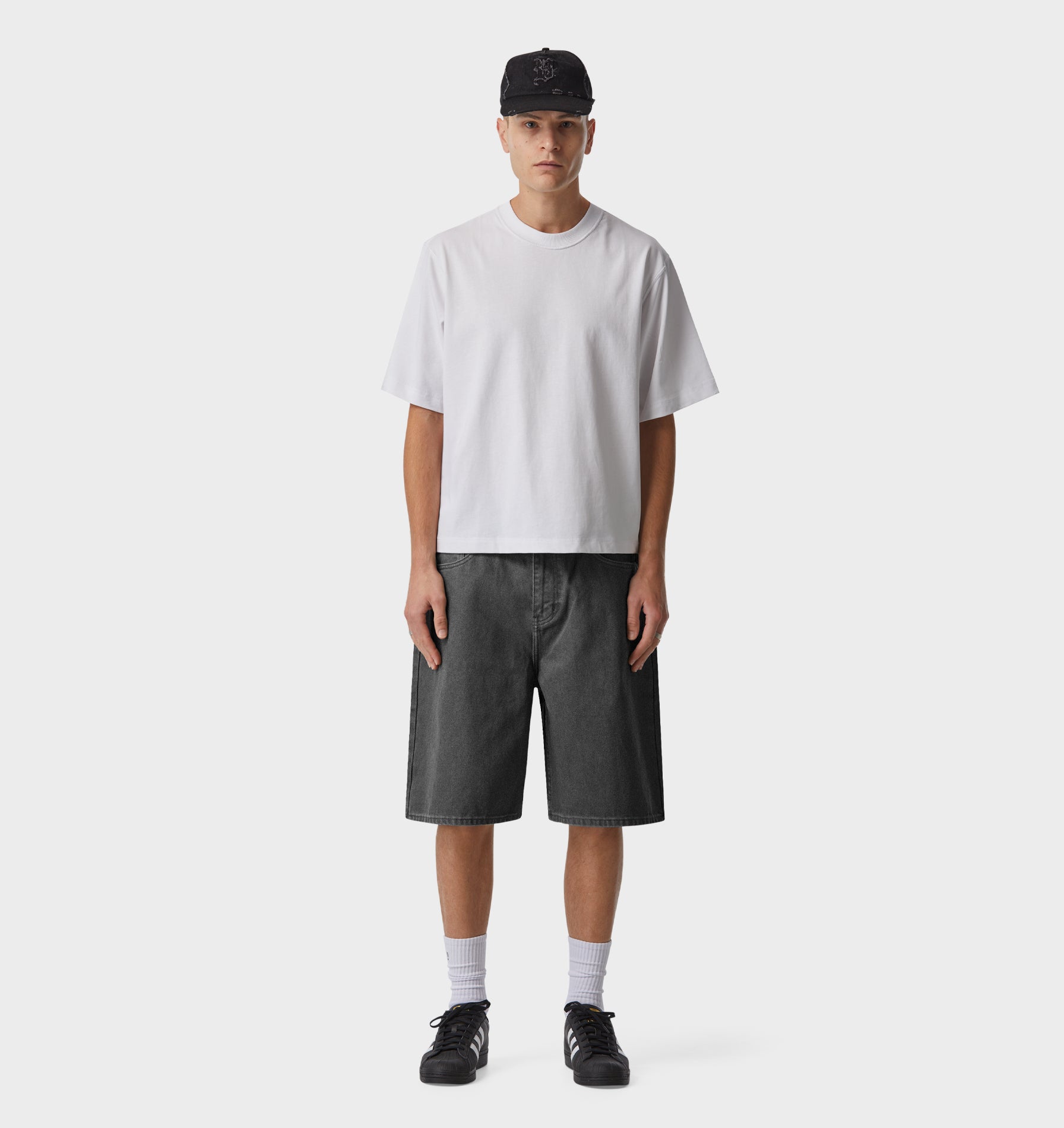 Wyatt Denim Short - Washed Vintage Black