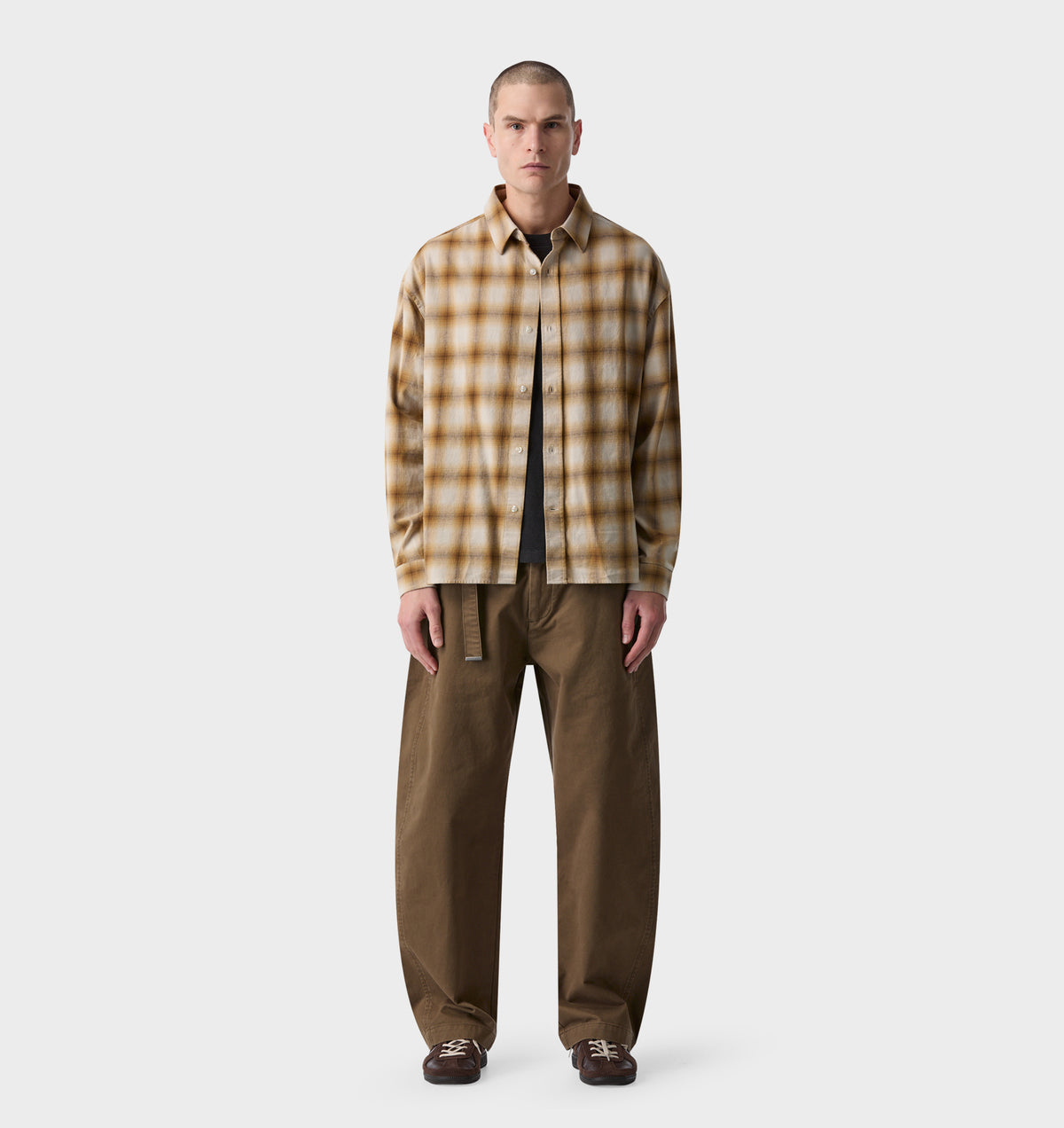 Mercer LS Flannel Shirt - Mustard Check