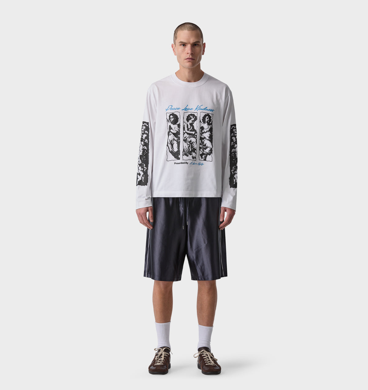 Satin Track Short - Indigo