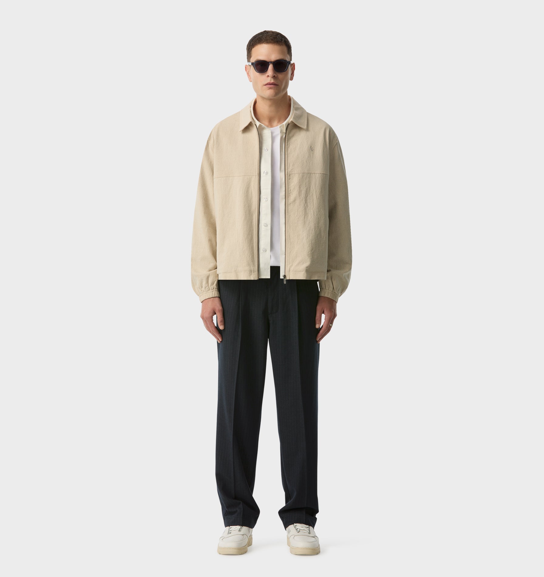 Linen Poker Jacket - Bone
