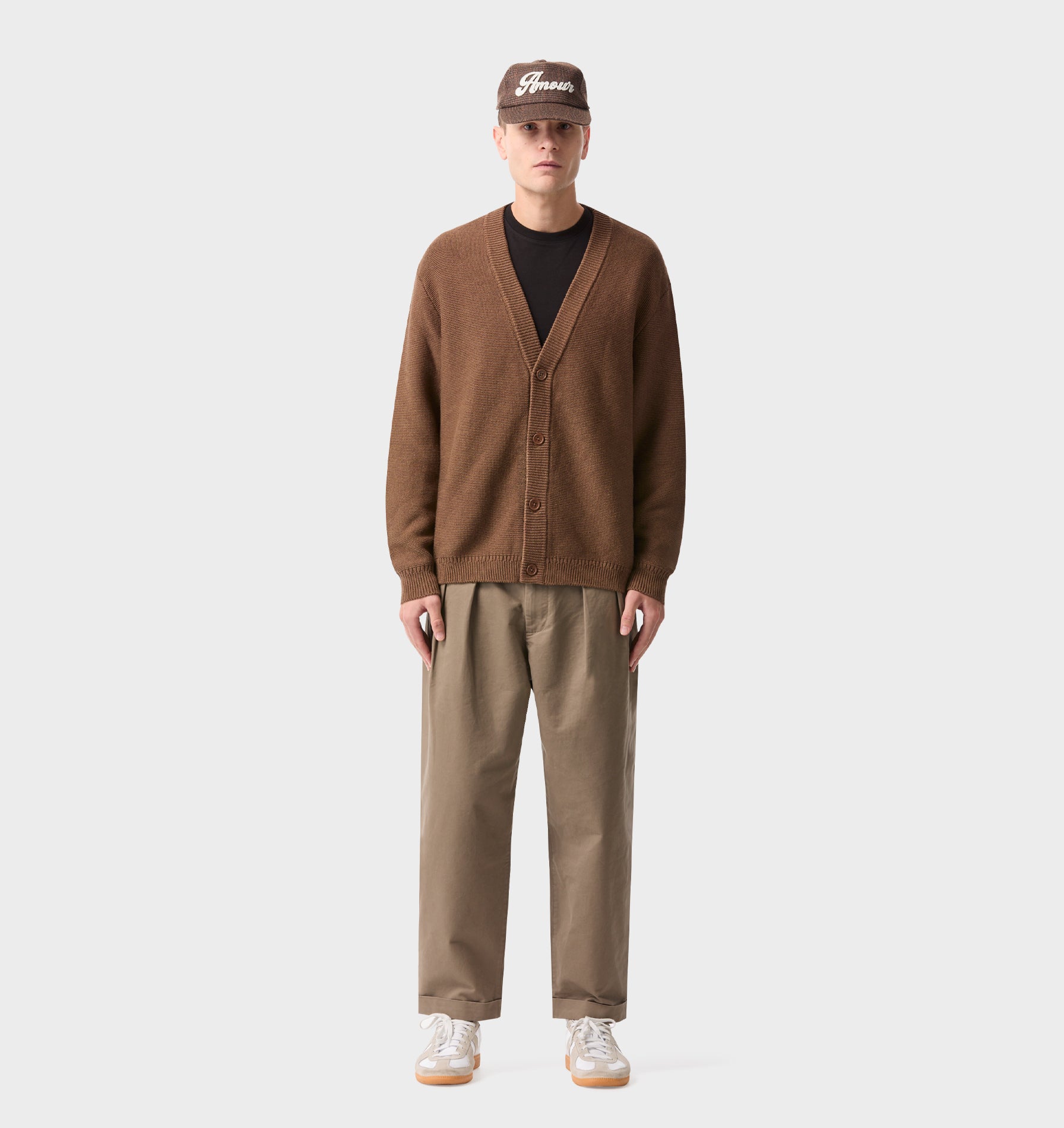 Nelson Cotton Cardigan - Nutmeg