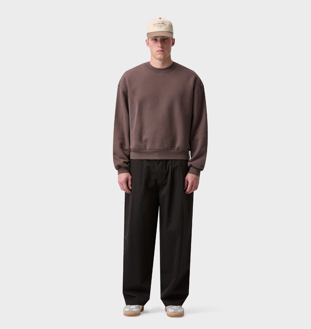 Cotton Albert Pleated Pant - Black