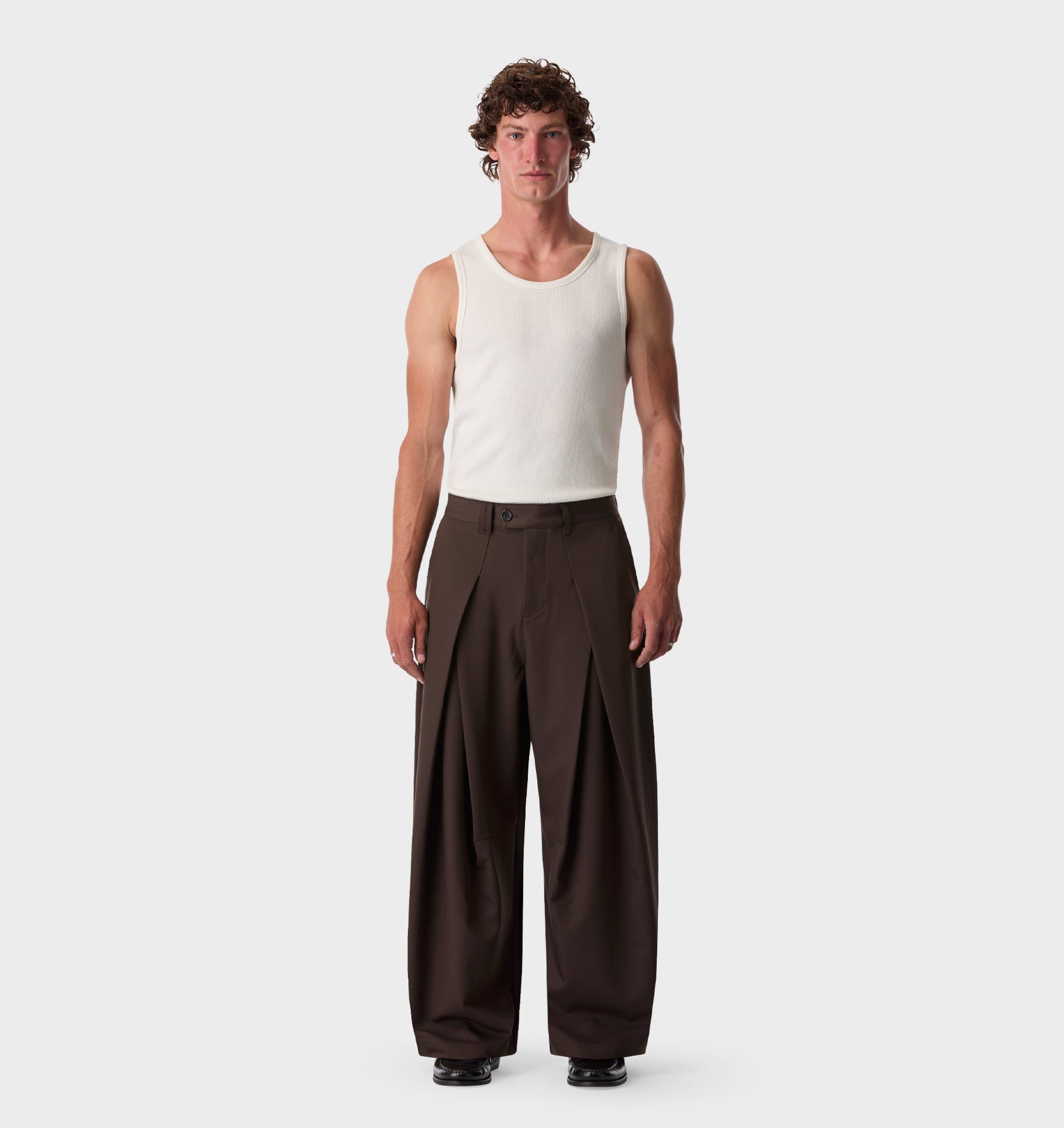 Vermont Pleat Pant - Brown