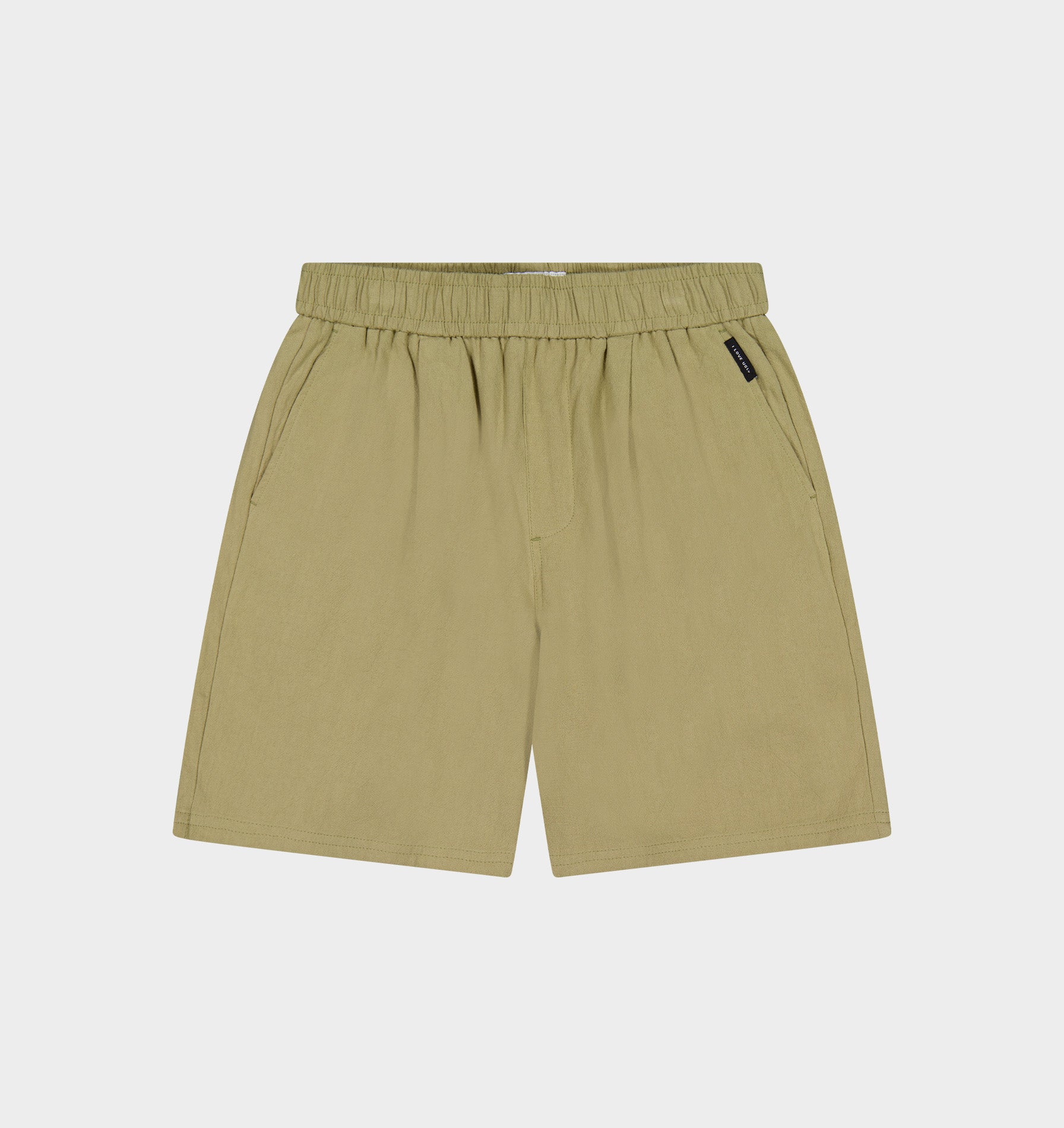 Linen Michael Pleat Short - Sage